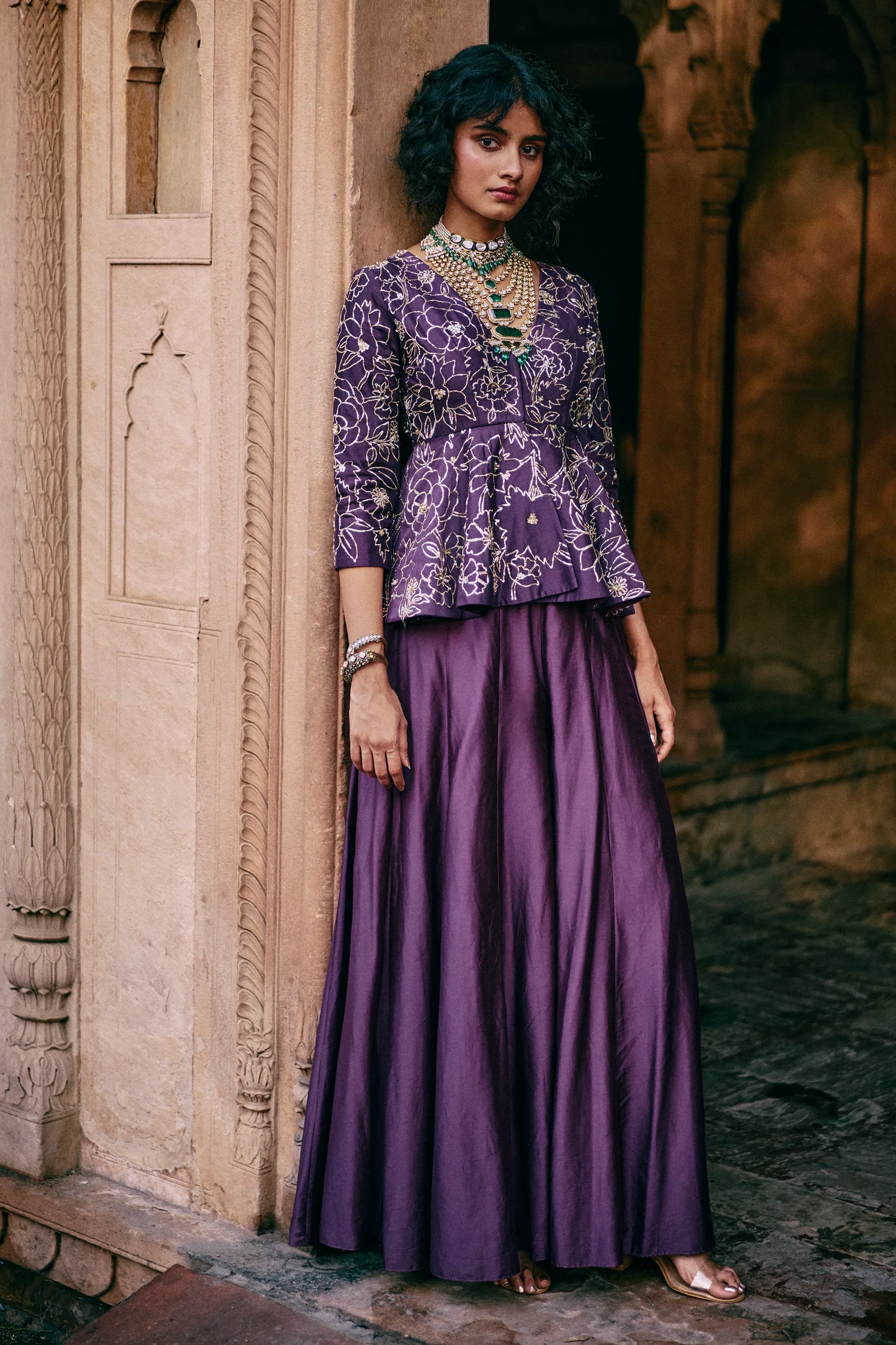 A Plum Vintage Style Peplum - Image 2