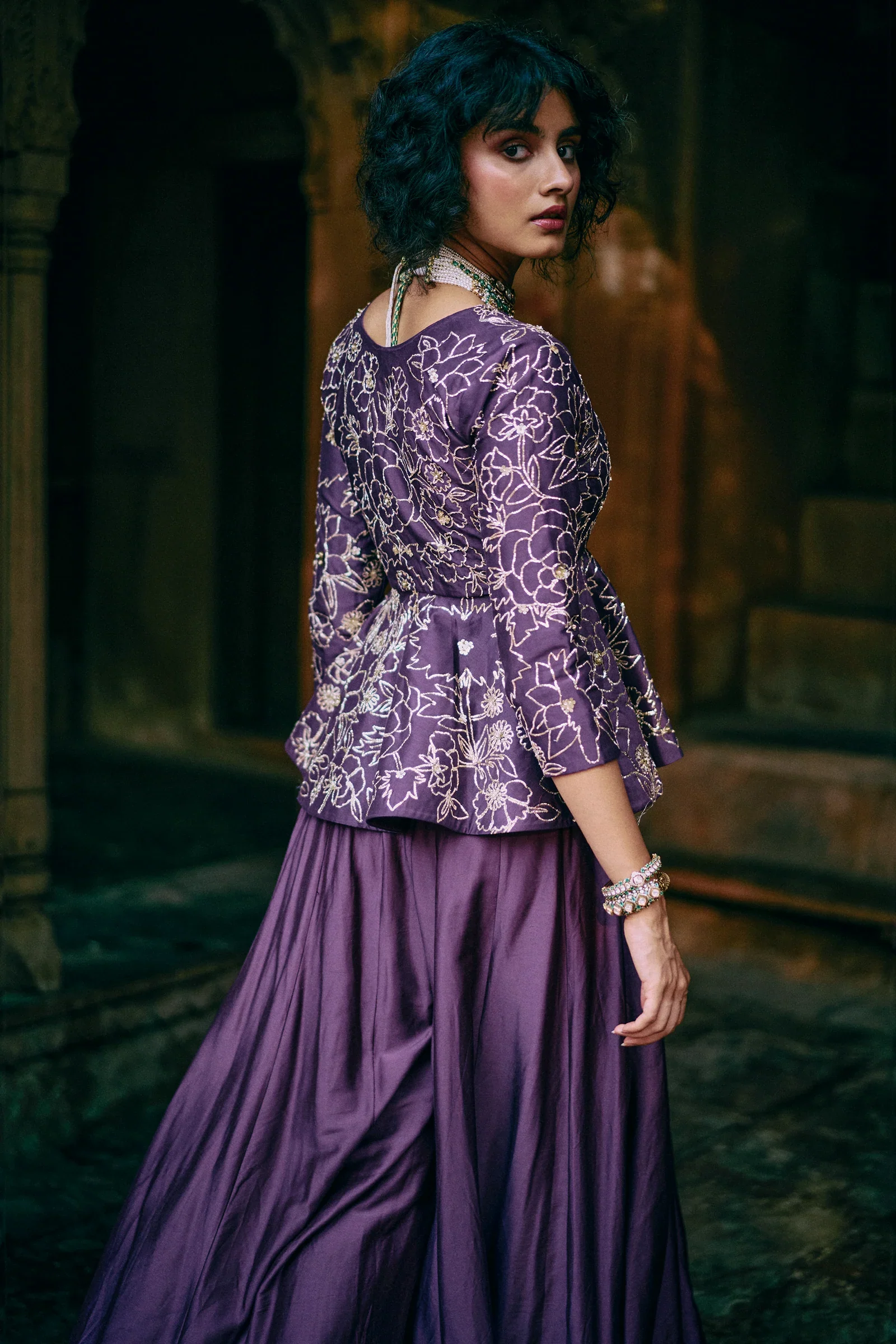 A Plum Vintage Style Peplum - Image 3
