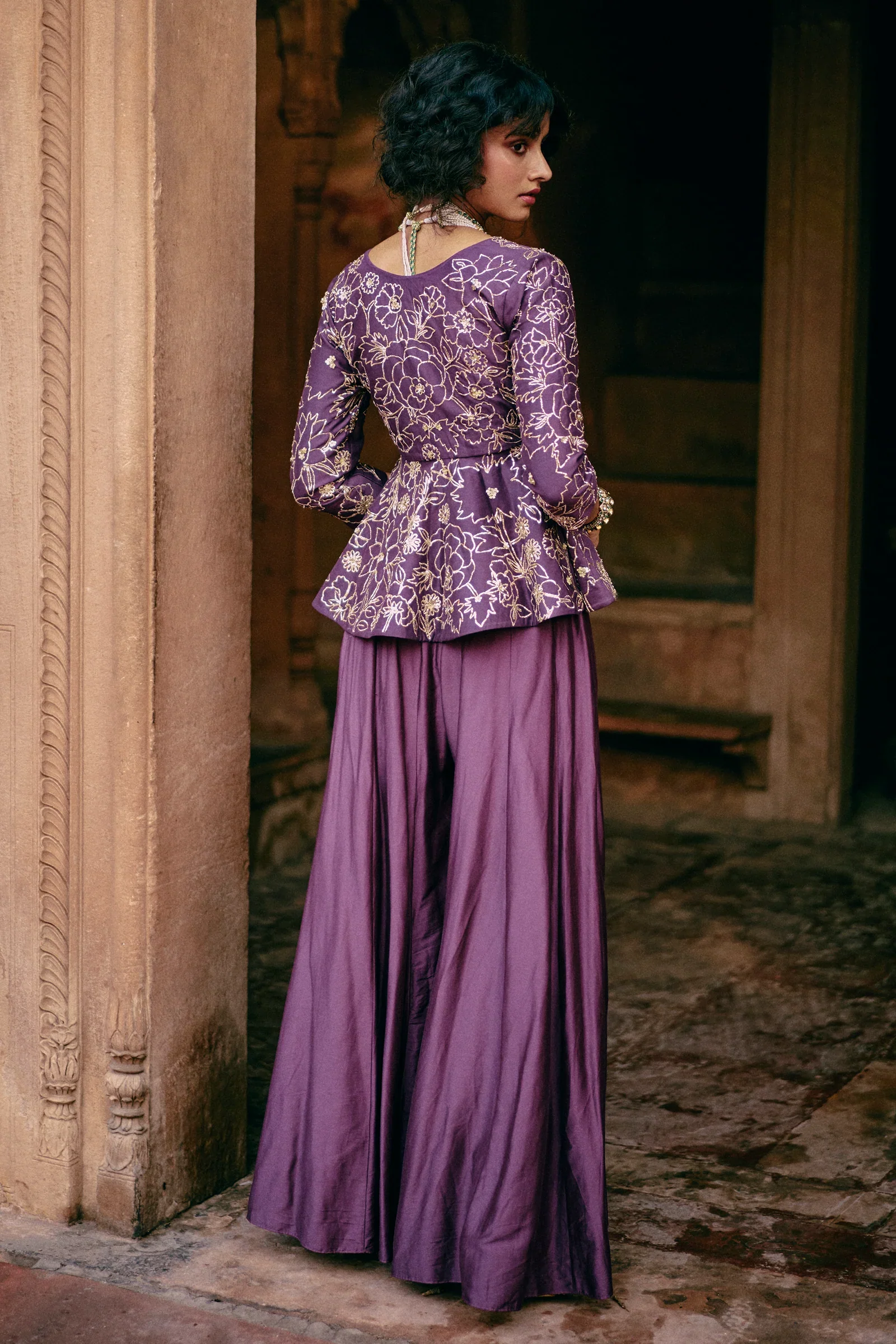 A Plum Vintage Style Peplum - Image 4