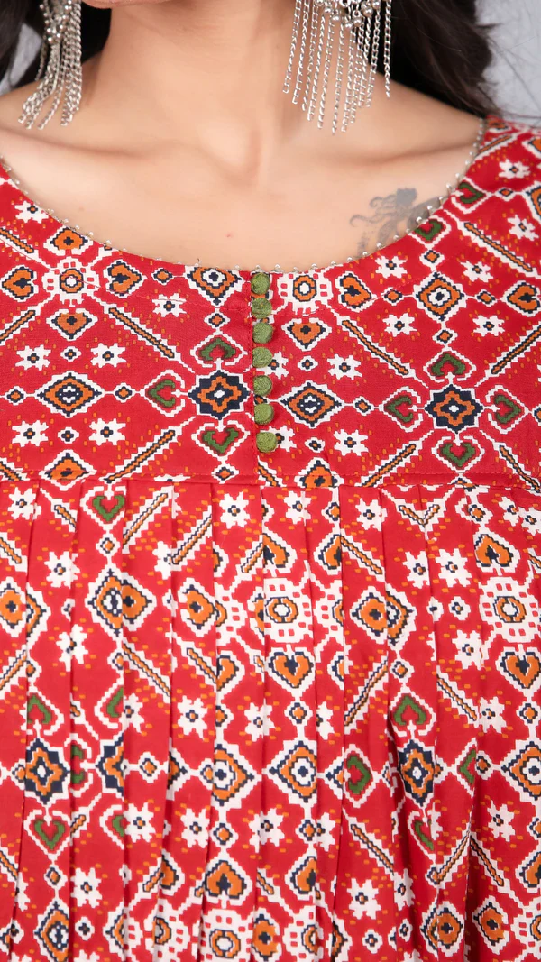 Aagam Cotton Anarkali Set - Image 3