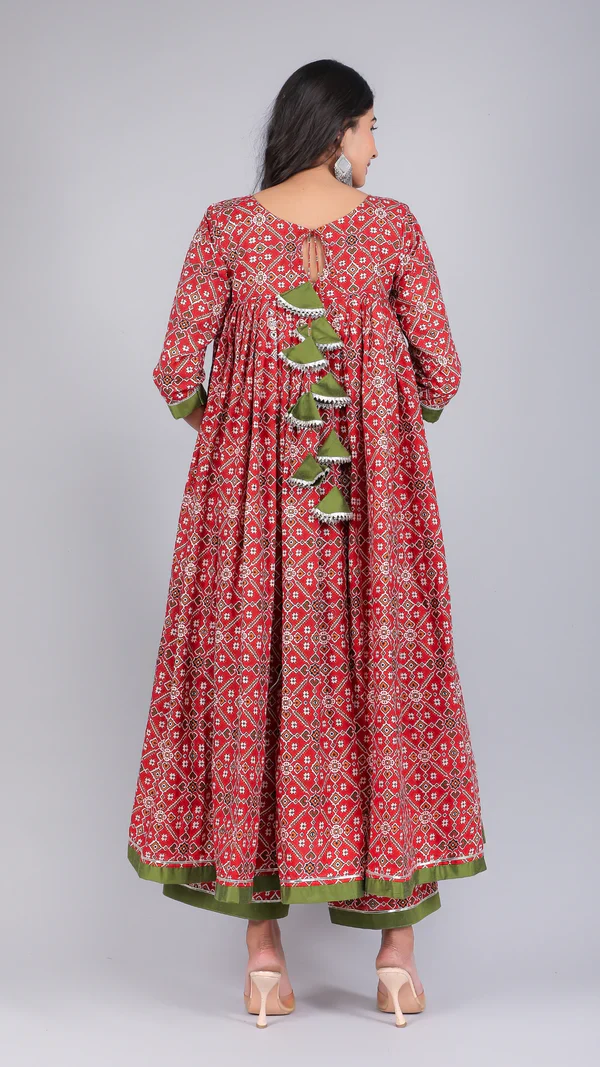 Aagam Cotton Anarkali Set - Image 4
