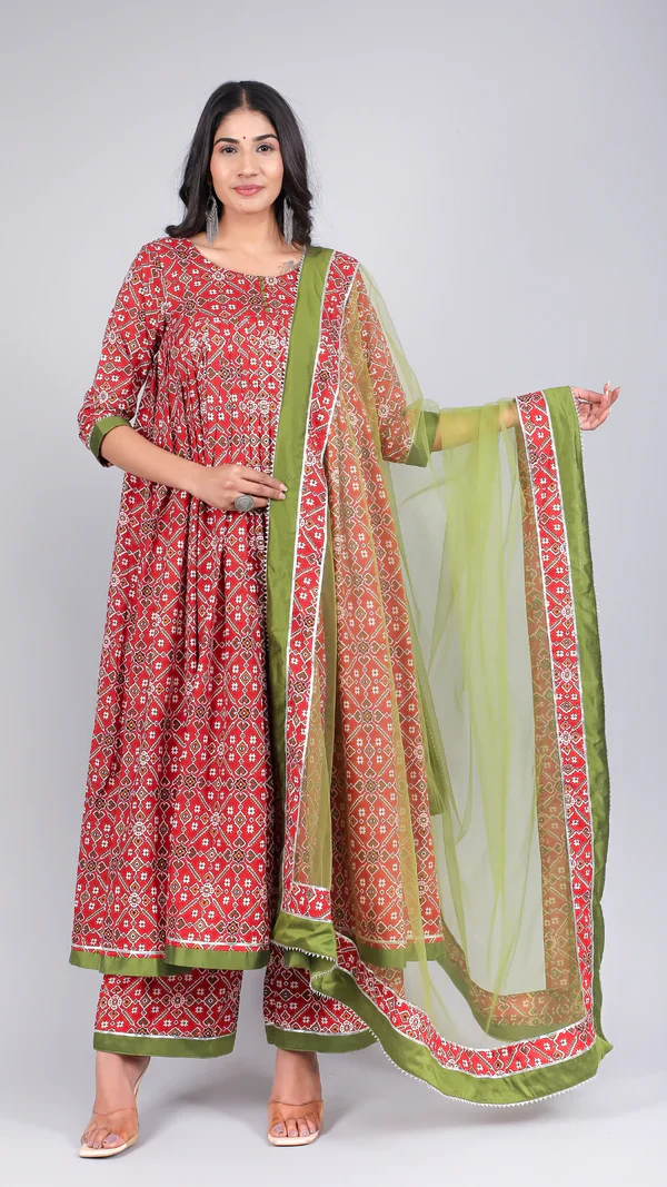 Aagam Cotton Anarkali Set - Image 8