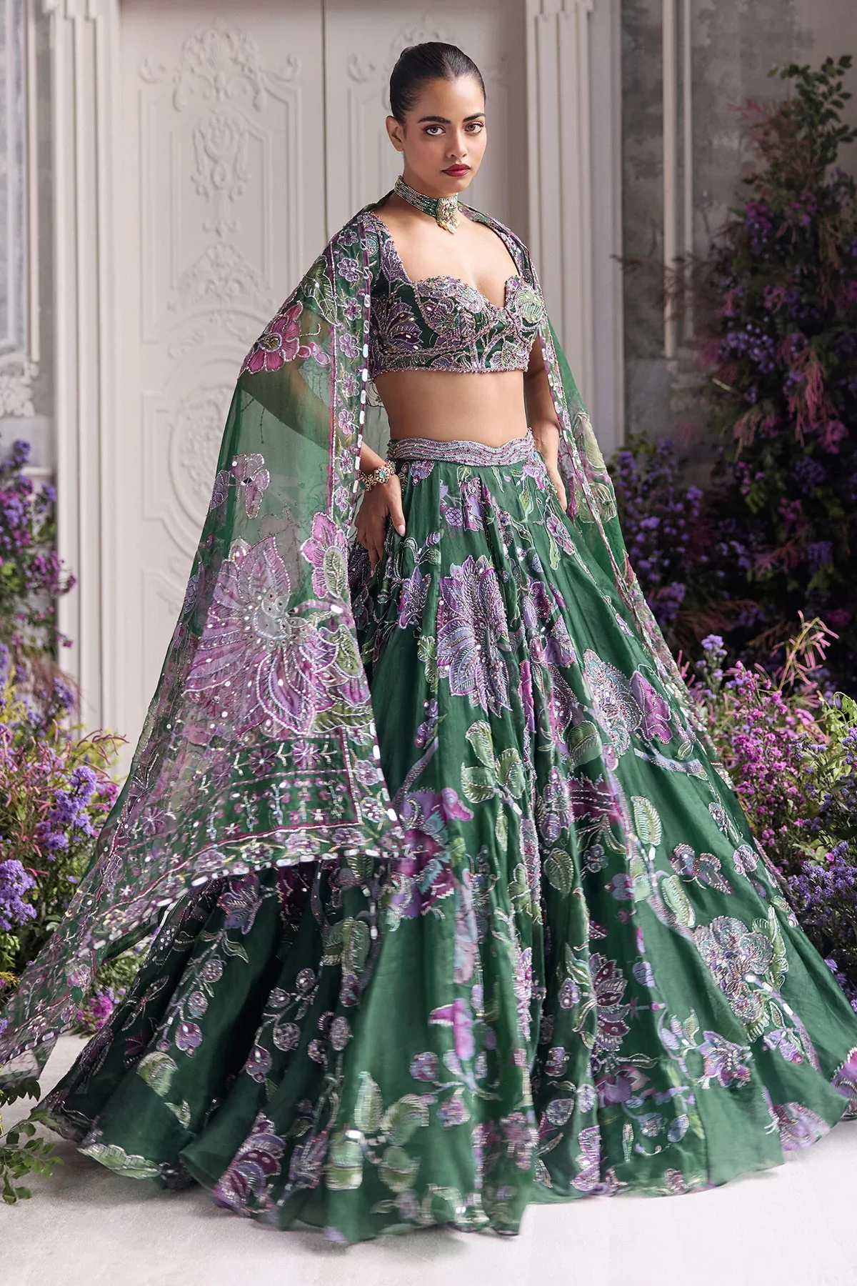 ADAIA - Heavy Hand Embroidered Lehenga - Image 2