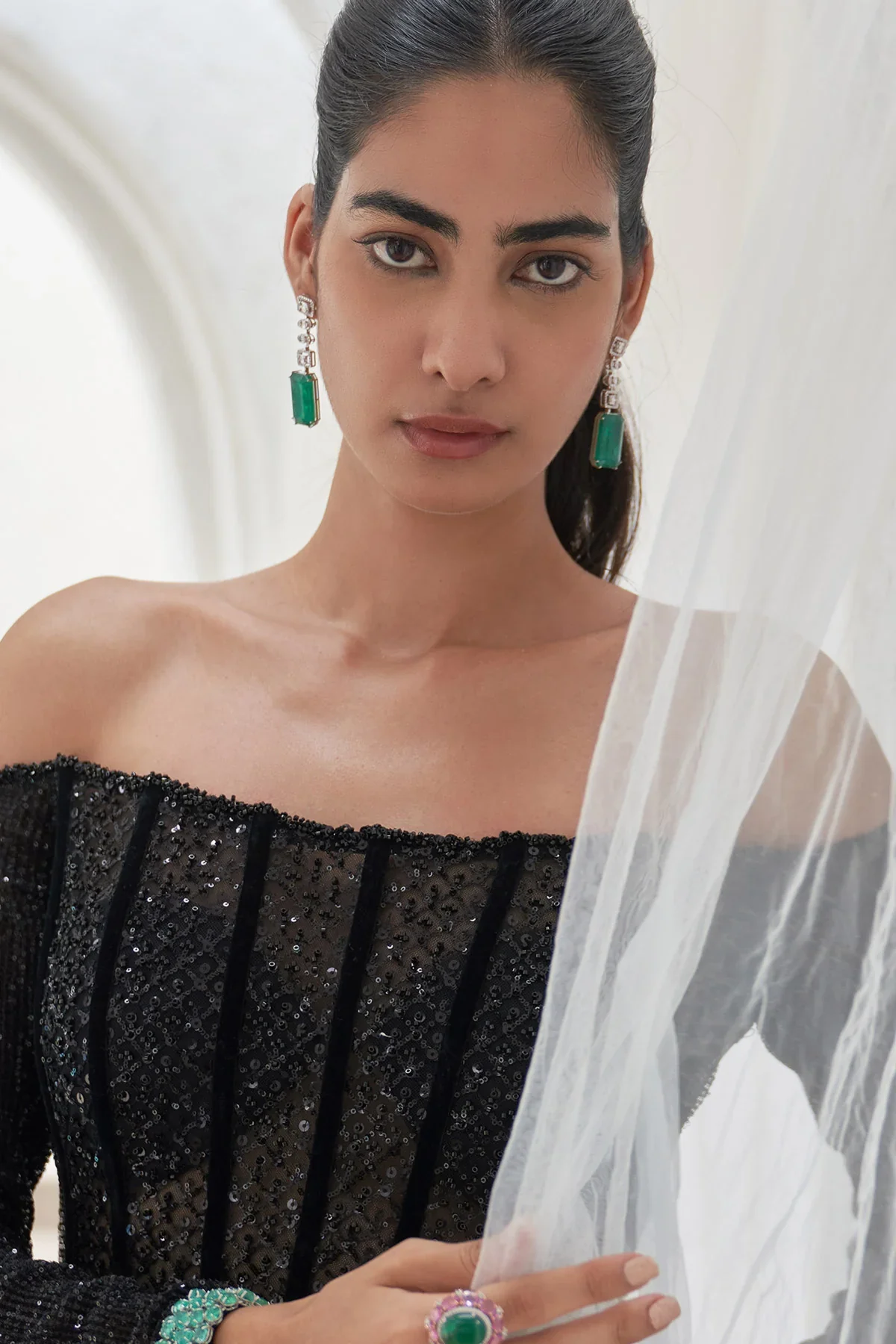 Adina Embroidered Off-Shoulder Gown - Image 2