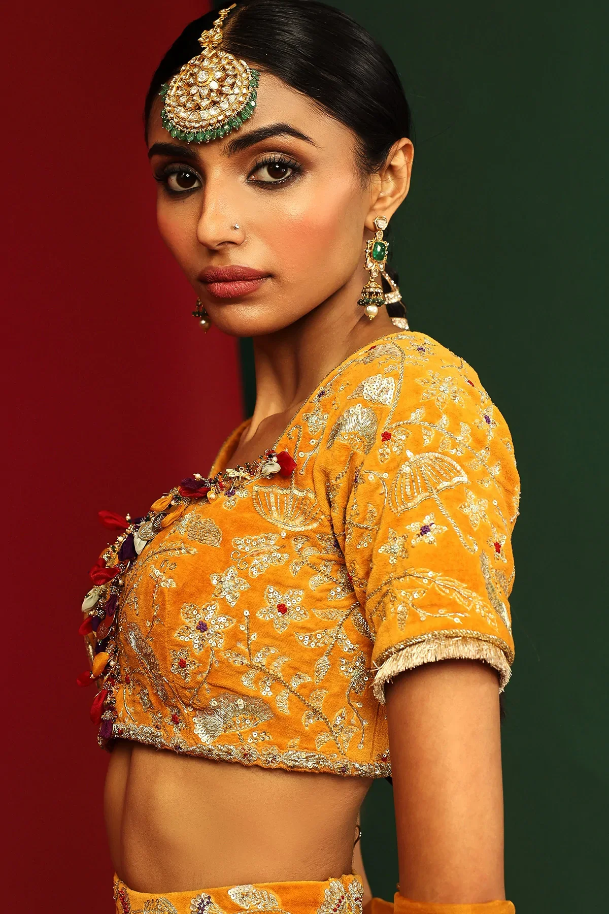 Adira Marigold Yellow Tulip Lehenga - Image 6