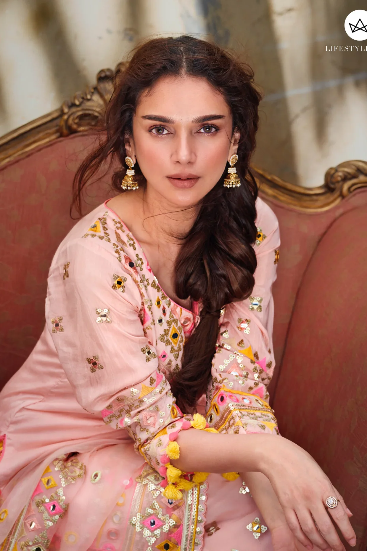 Aditi Rao Hydari in Friya Short Kurta Sharara Set - Image 2