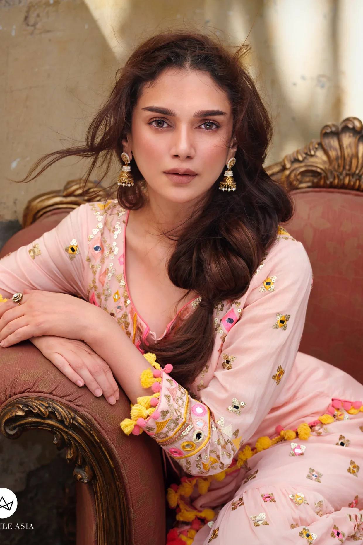 Aditi Rao Hydari in Friya Short Kurta Sharara Set - Image 3