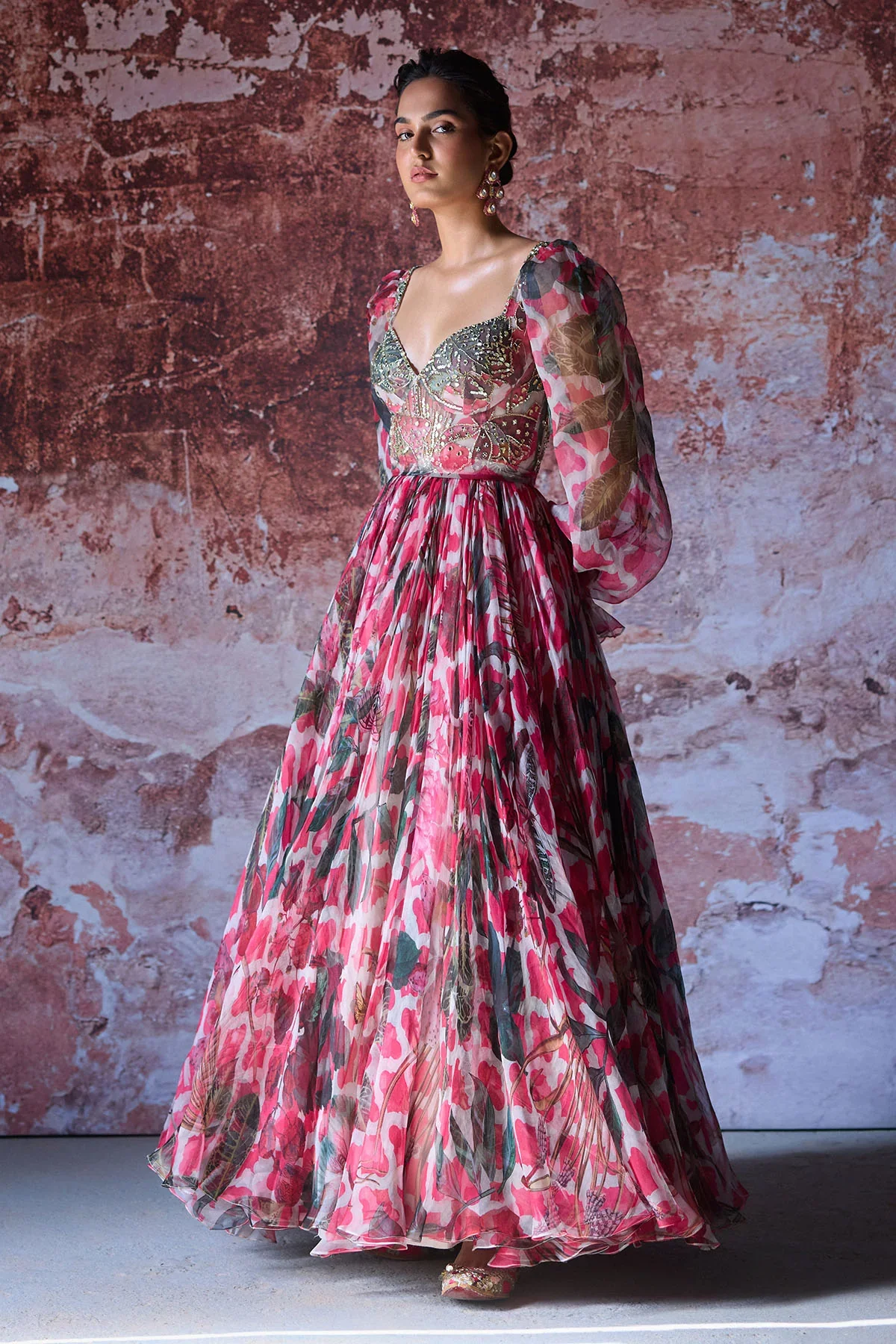 ADYA - Embroidered Corset Anarkali