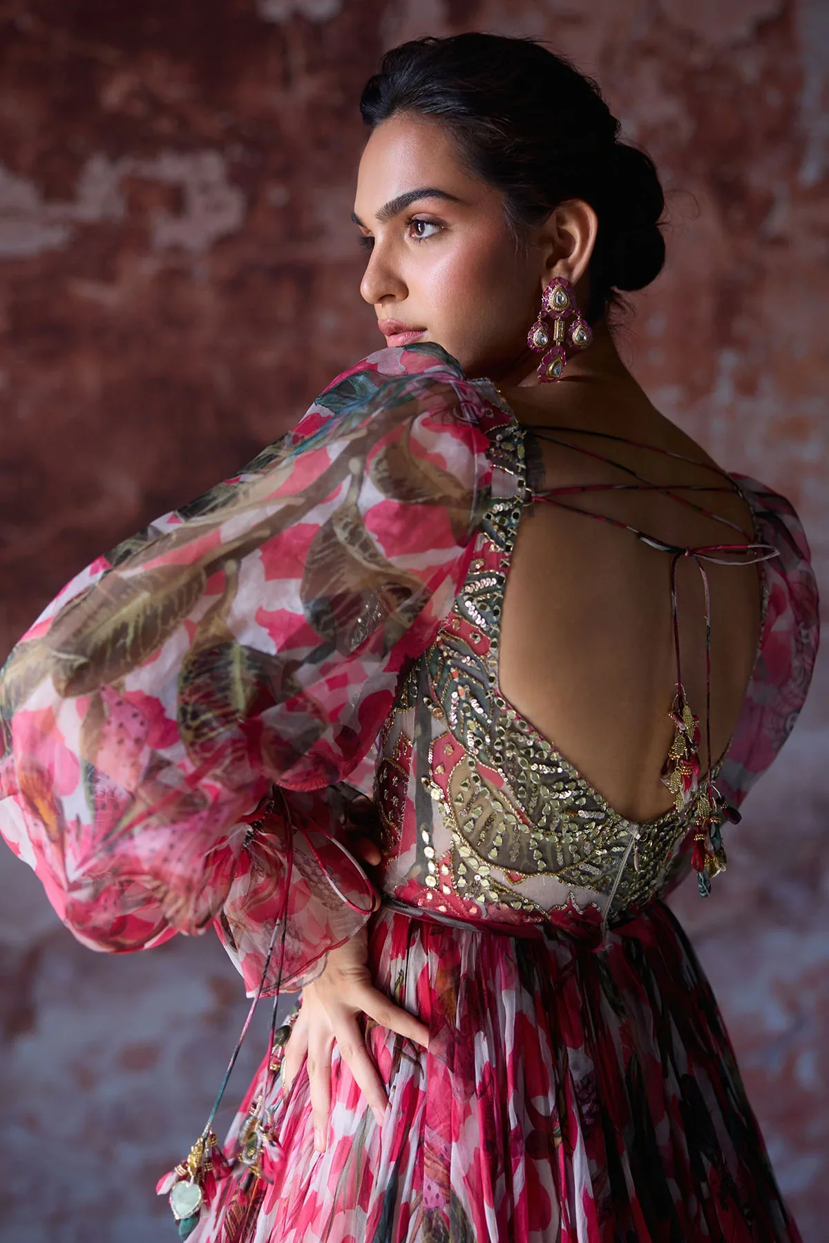 ADYA - Embroidered Corset Anarkali - Image 5