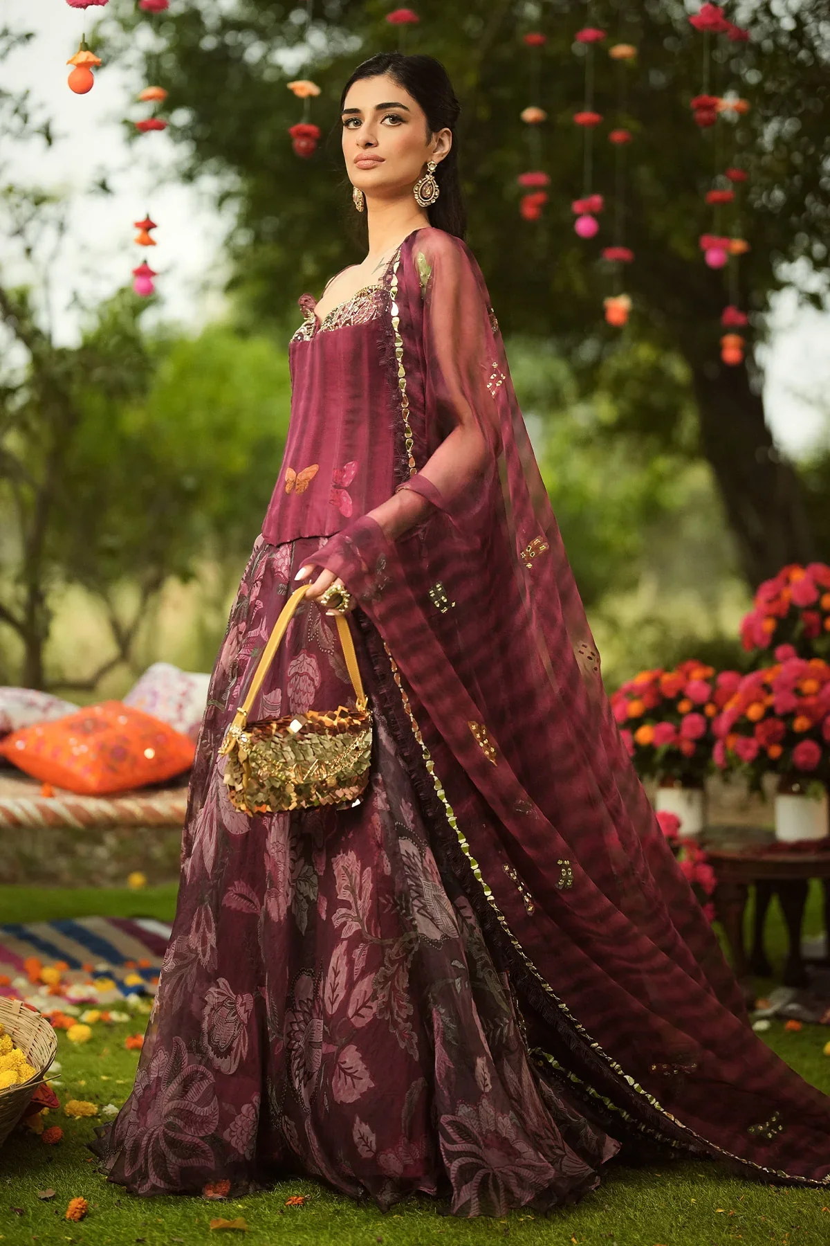 ALIA - Our Signature Corset Gown With Embroidered Dupatta - Image 5