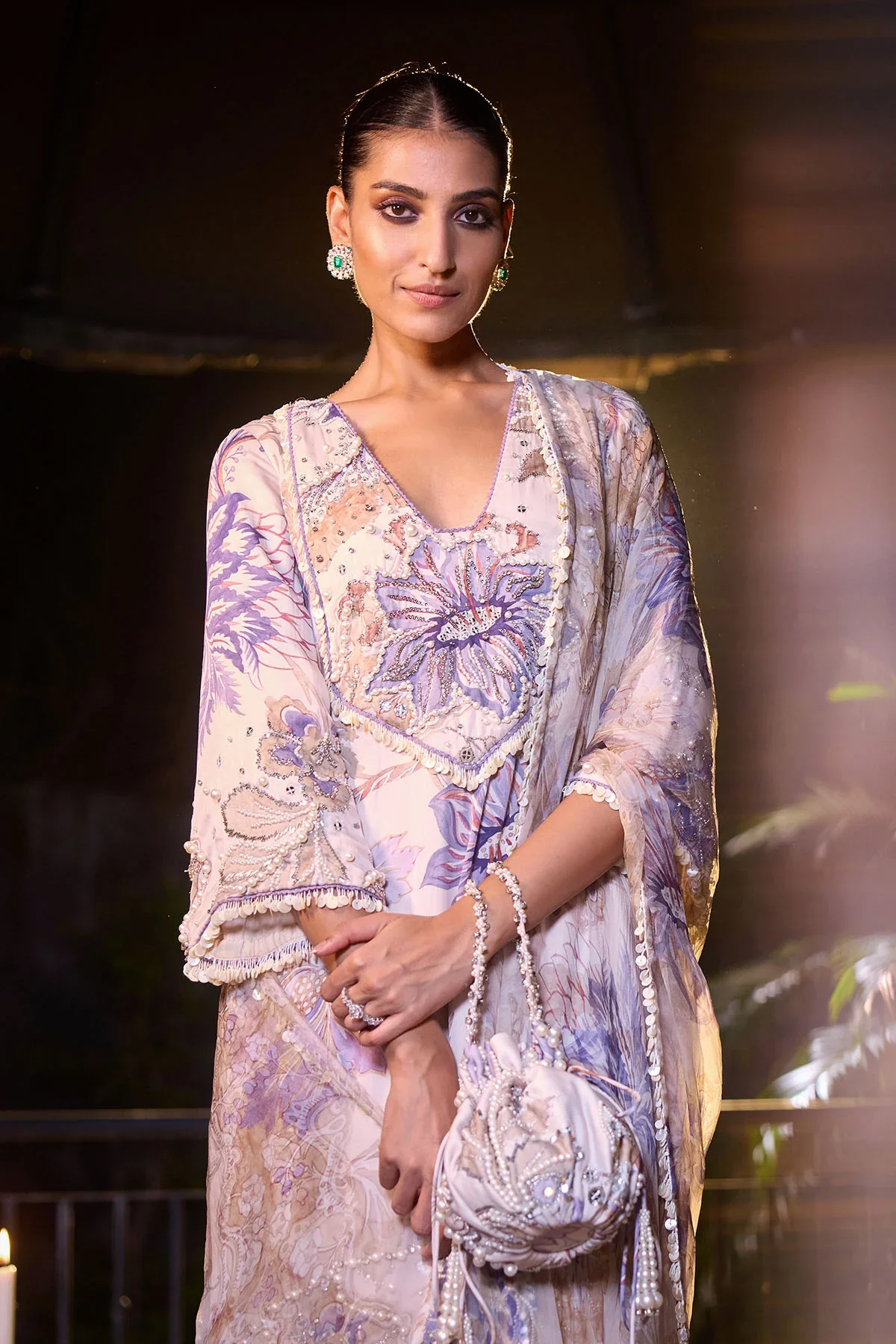 Alizeh - Hand Embroidered Kurta Set Paired with Dupatta - Image 2
