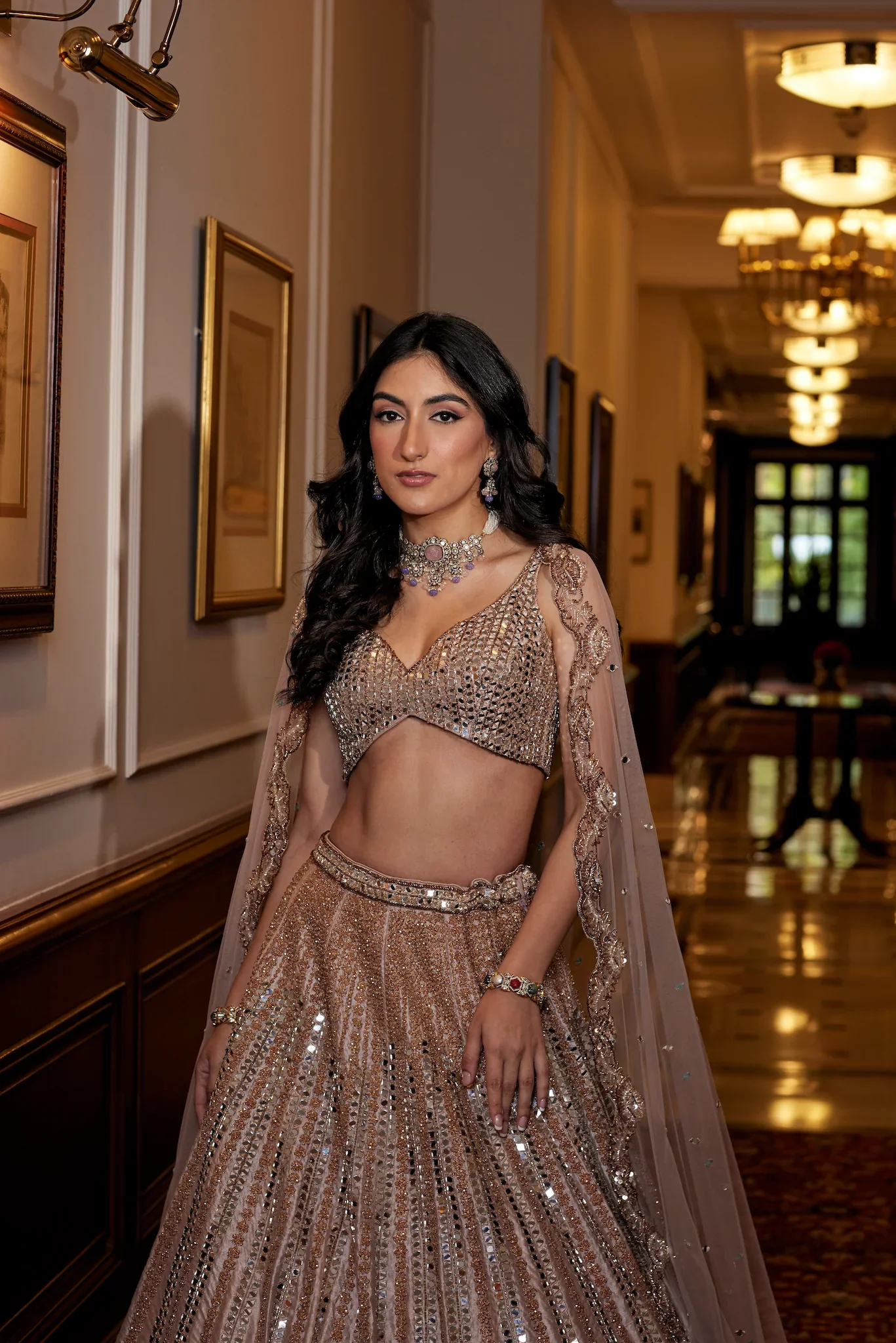 Allora - Hand Embroidered Lehenga Set - Image 3