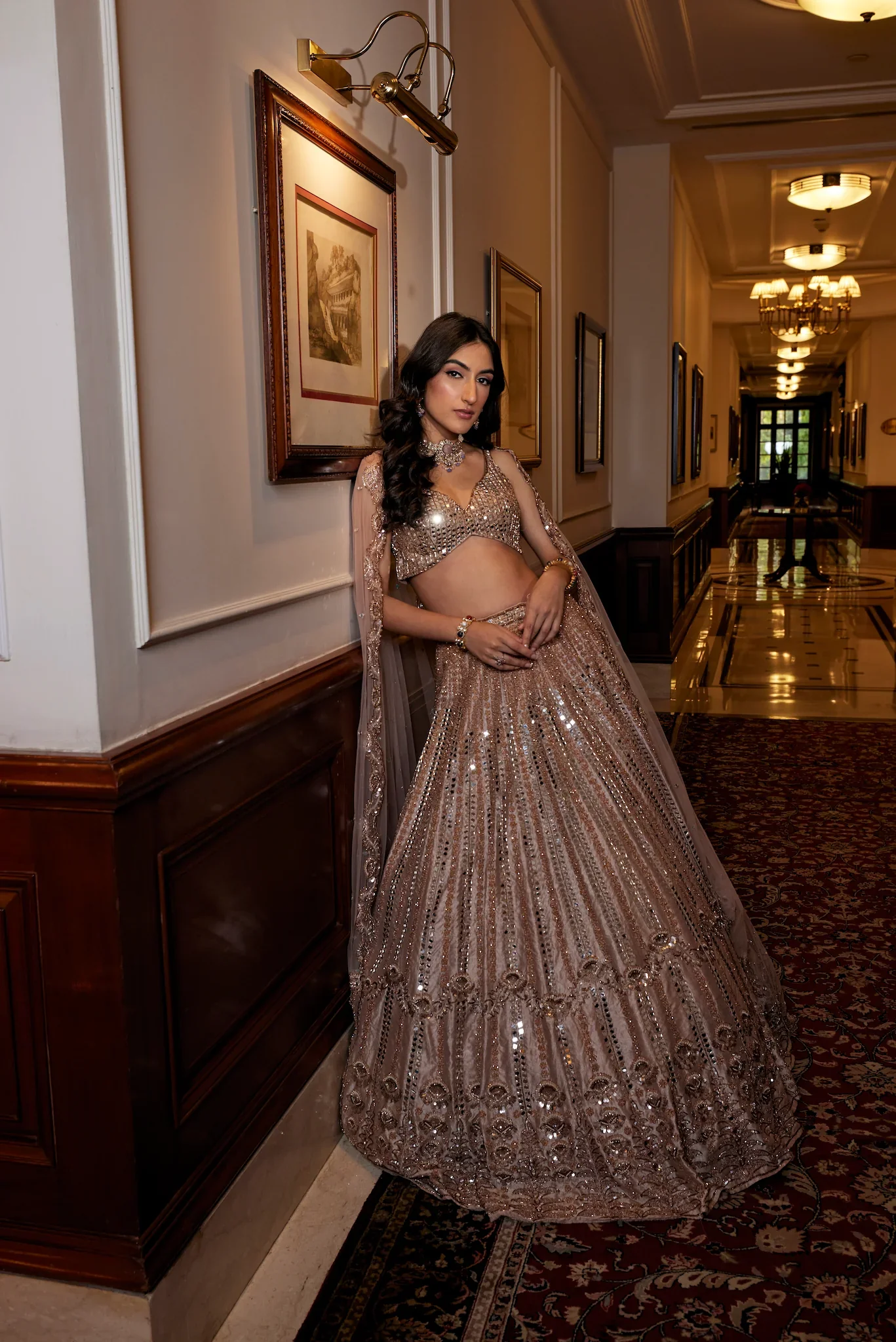Allora - Hand Embroidered Lehenga Set - Image 4