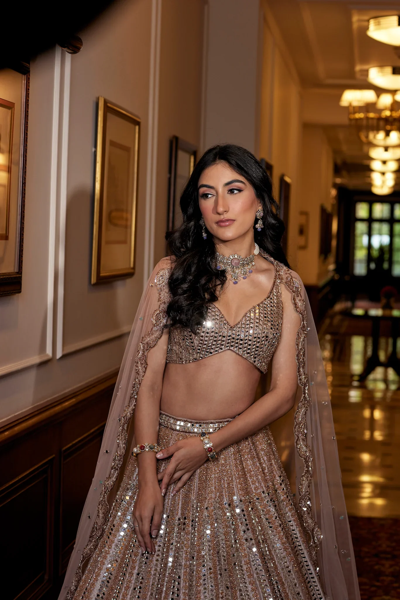Allora - Hand Embroidered Lehenga Set - Image 5