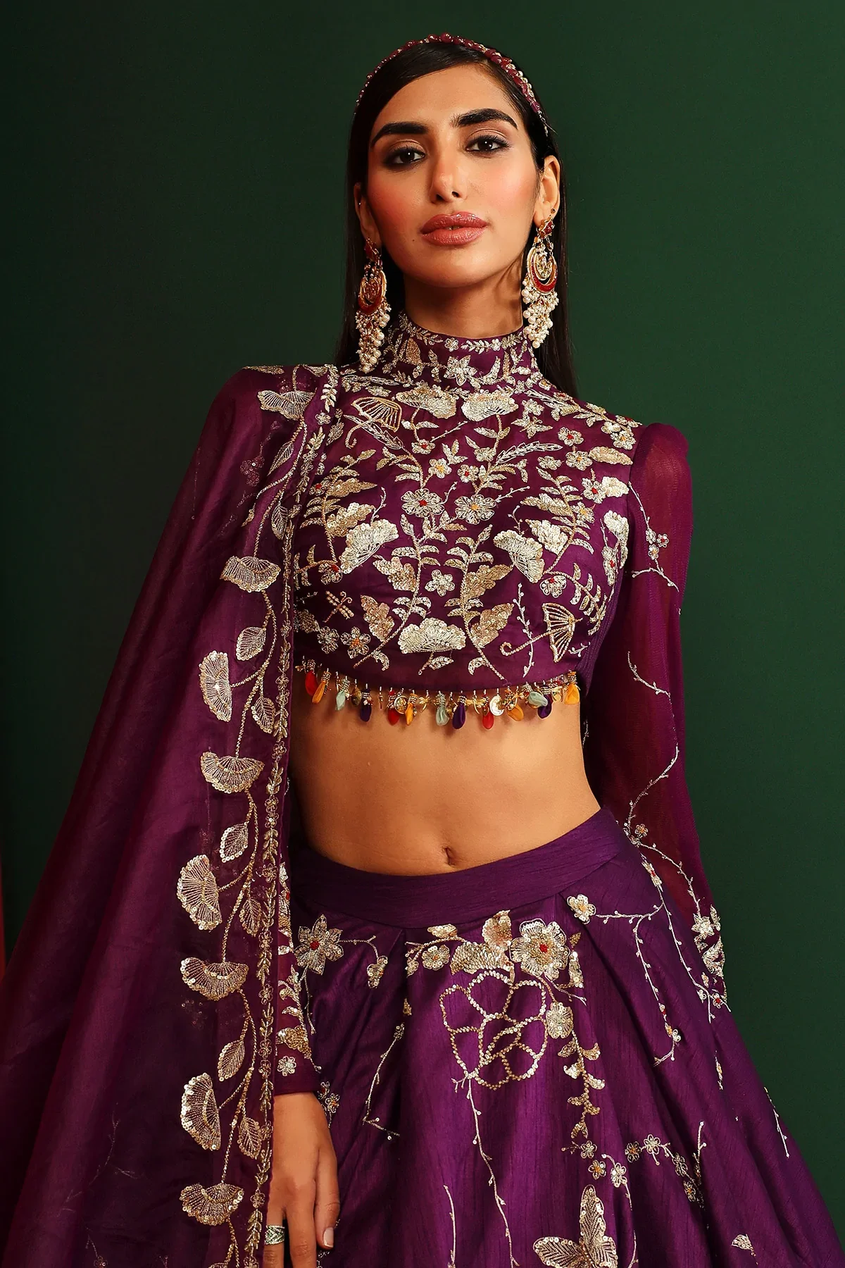 Alyssa Grapevine Embroidered Lehenga - Image 3