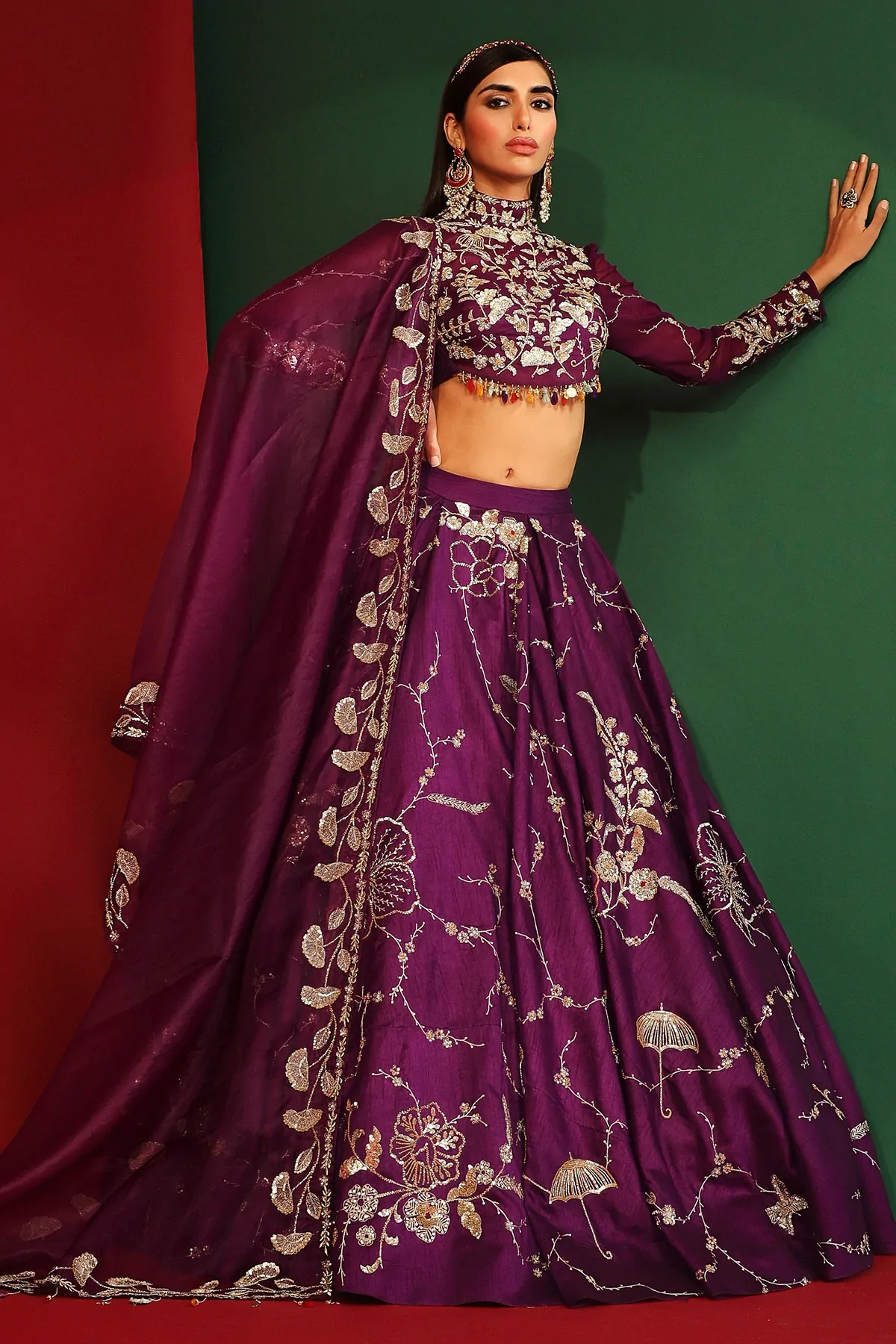 Alyssa Grapevine Embroidered Lehenga - Image 7