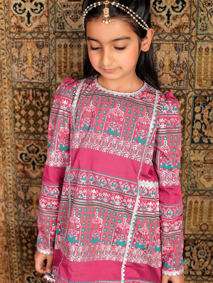 AMAIRA - Silver Gota & Foil Printing Dress - Image 5