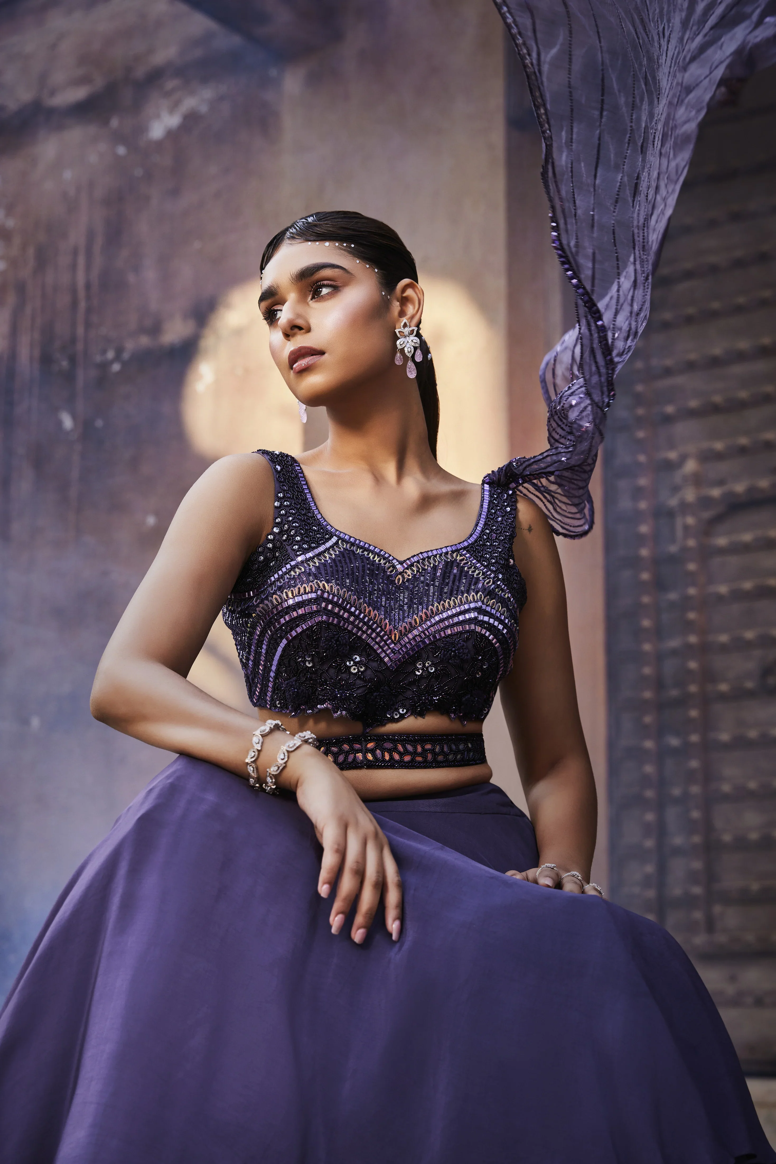 Amethyst Purple Lehenga Set - Image 3