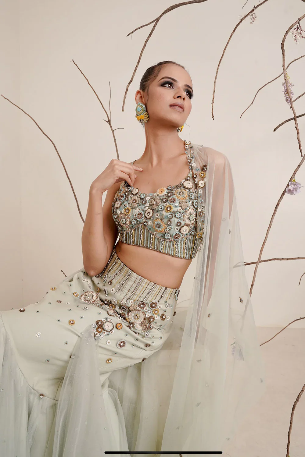 Aqua Blue Lehenga - Image 8