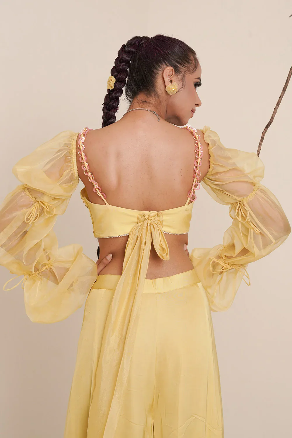 Yellow Blue Pant Set - Image 4