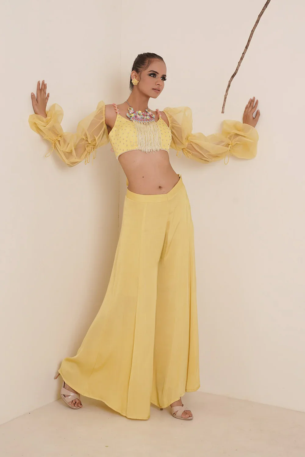 Yellow Blue Pant Set - Image 7