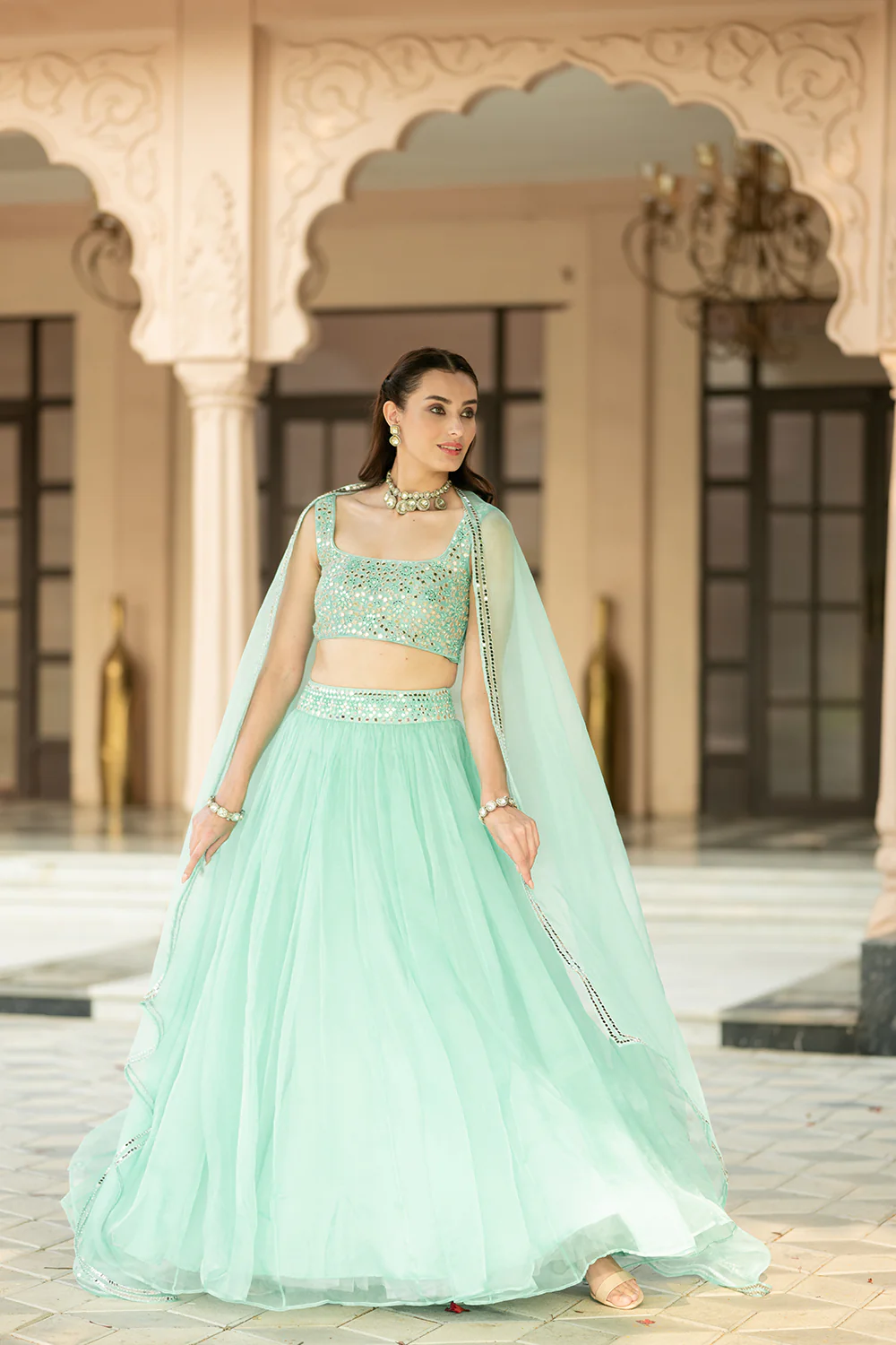 Aqua Bue Lehenga Set - Image 4