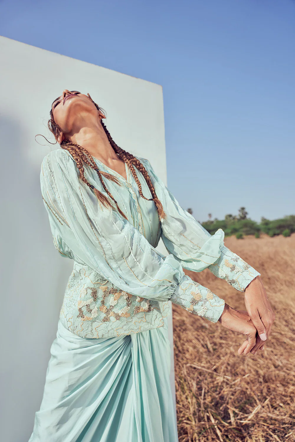 Aqua Green Skirt Set - Image 4