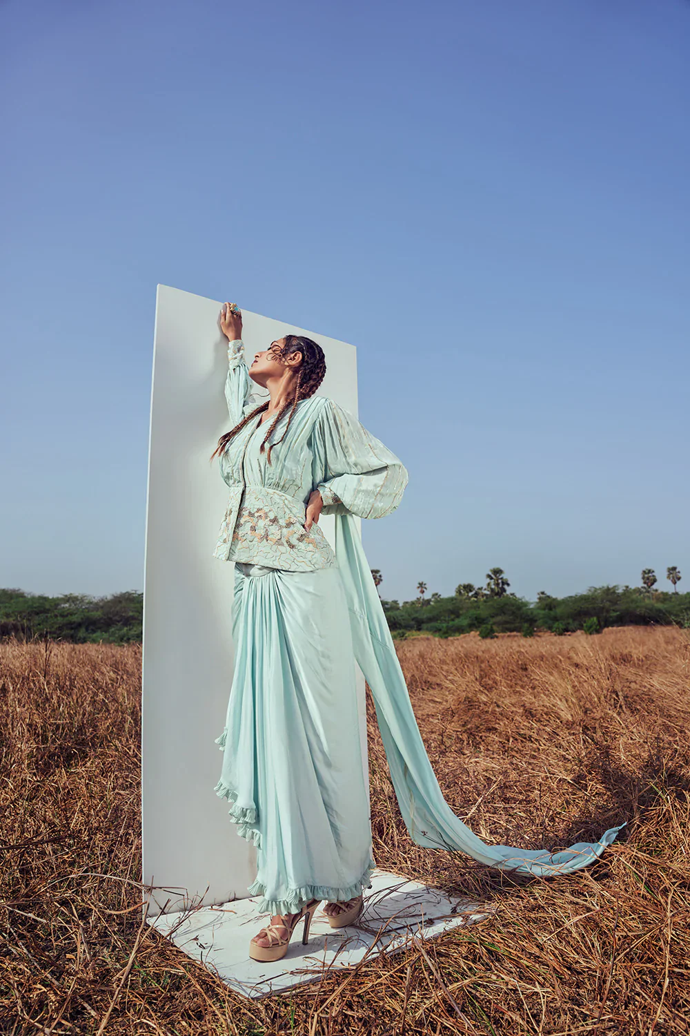 Aqua Green Skirt Set - Image 5
