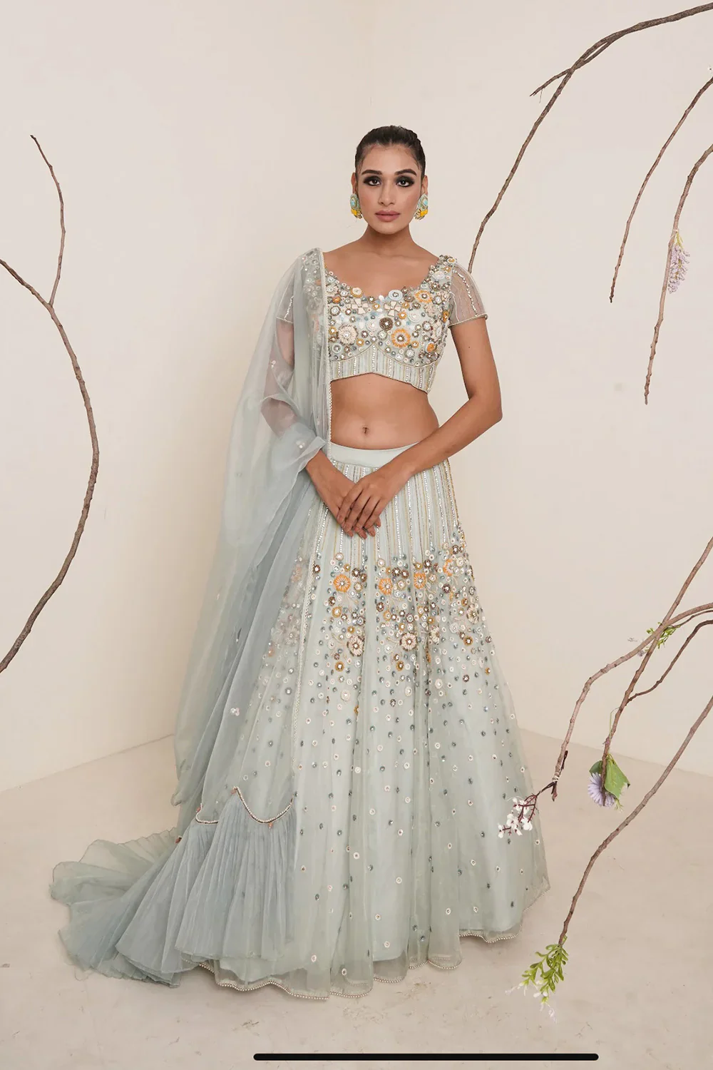 Aqua Lehenga