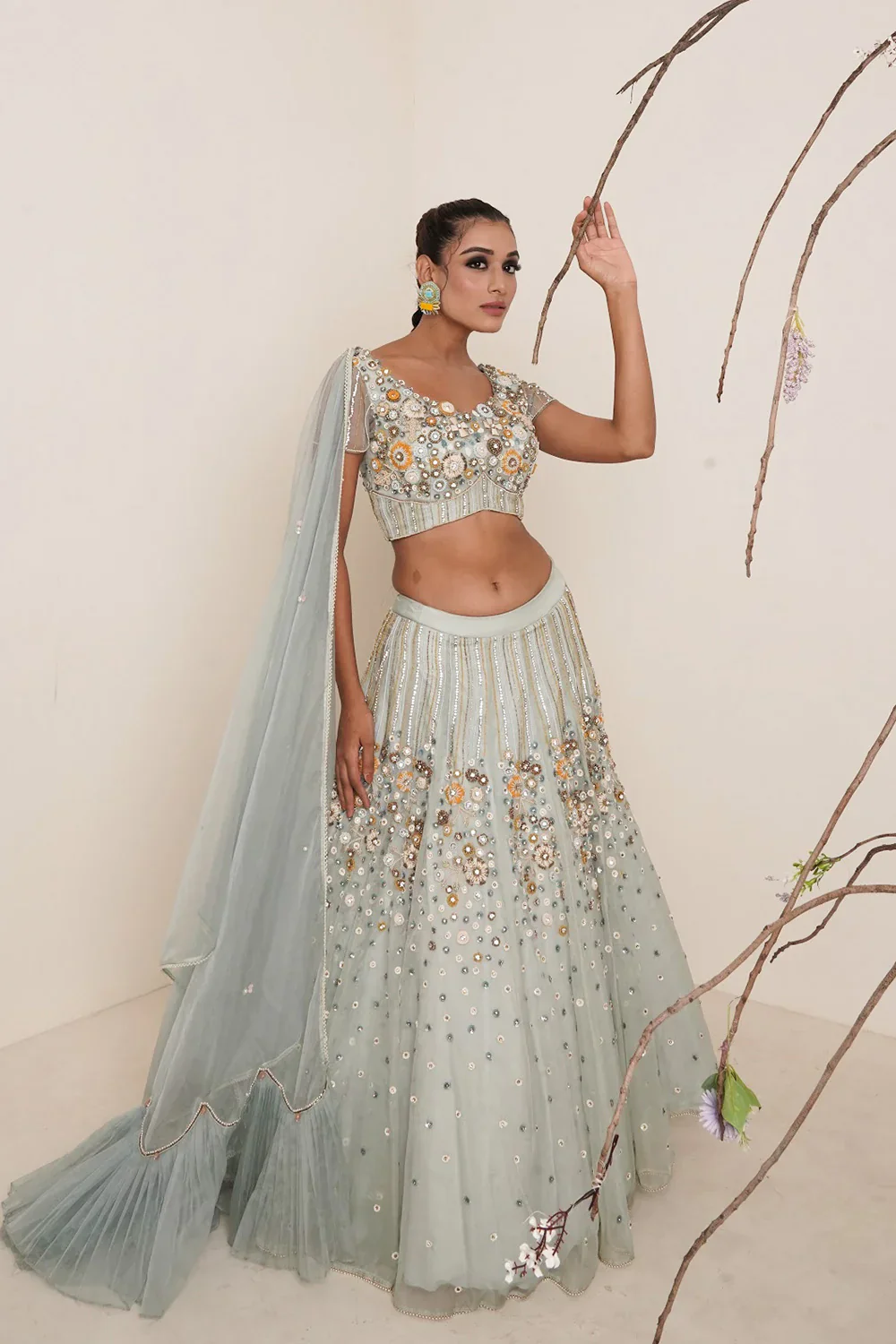 Aqua Lehenga - Image 7