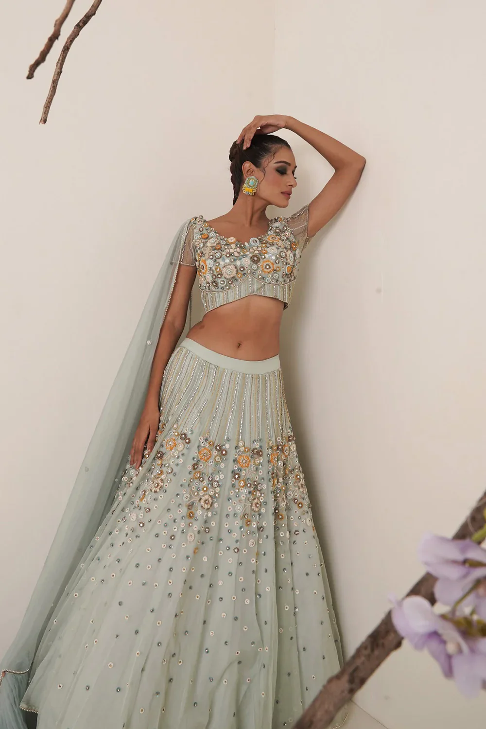 Aqua Lehenga - Image 8