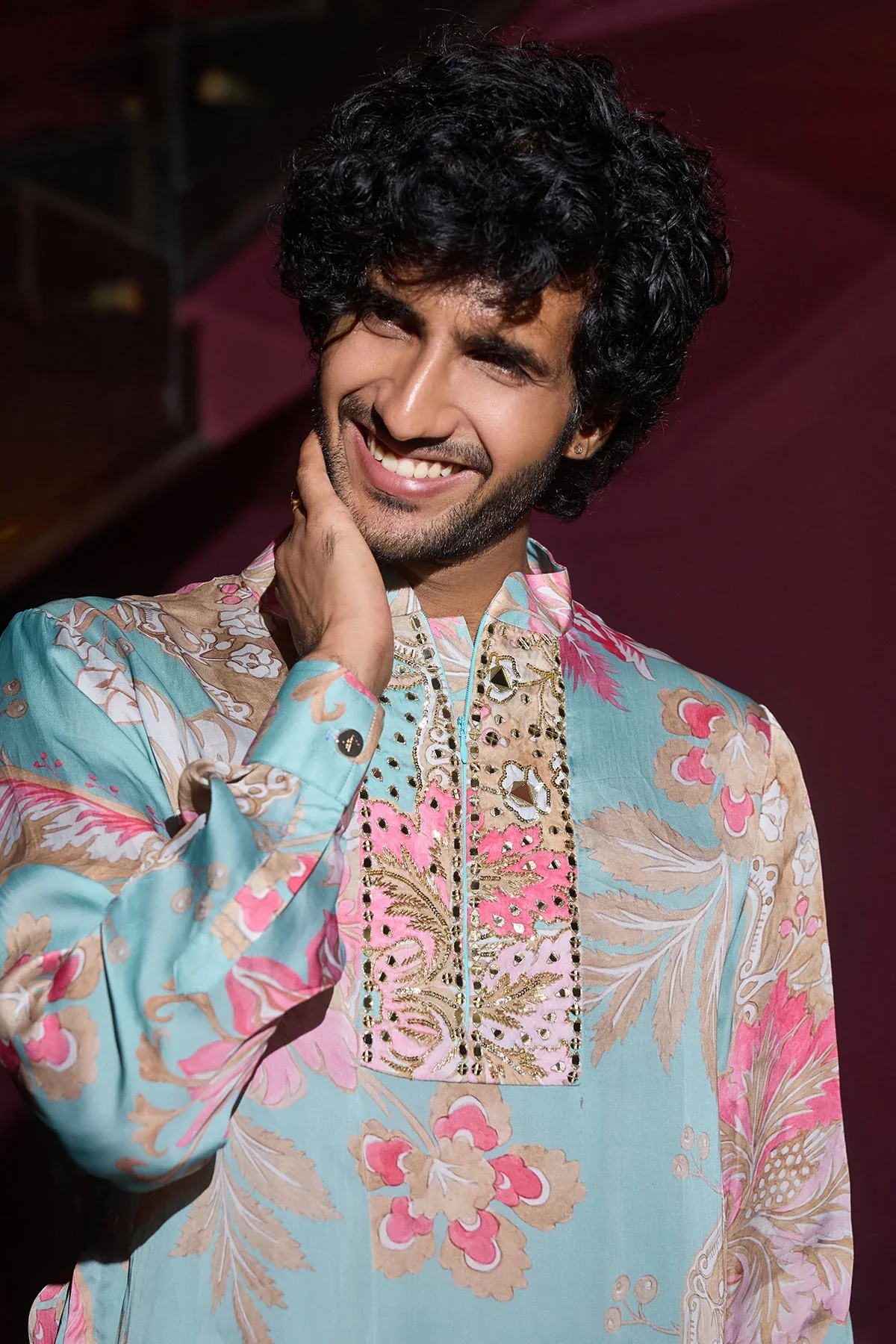 ASAD - Embellished Placket Kurta Set - Image 3