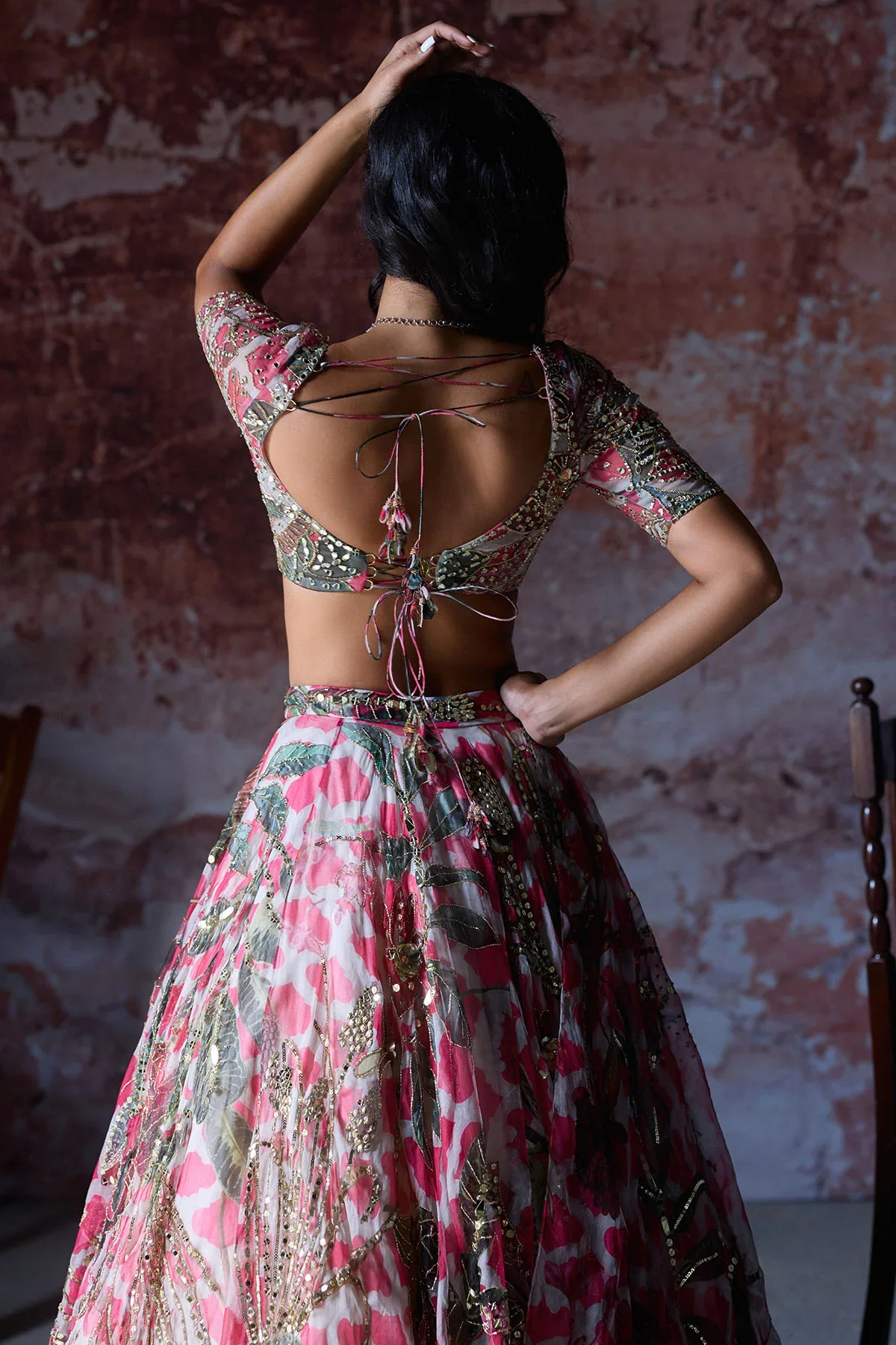 ASHVI - Embroidered Blouse Lehenga - Image 6