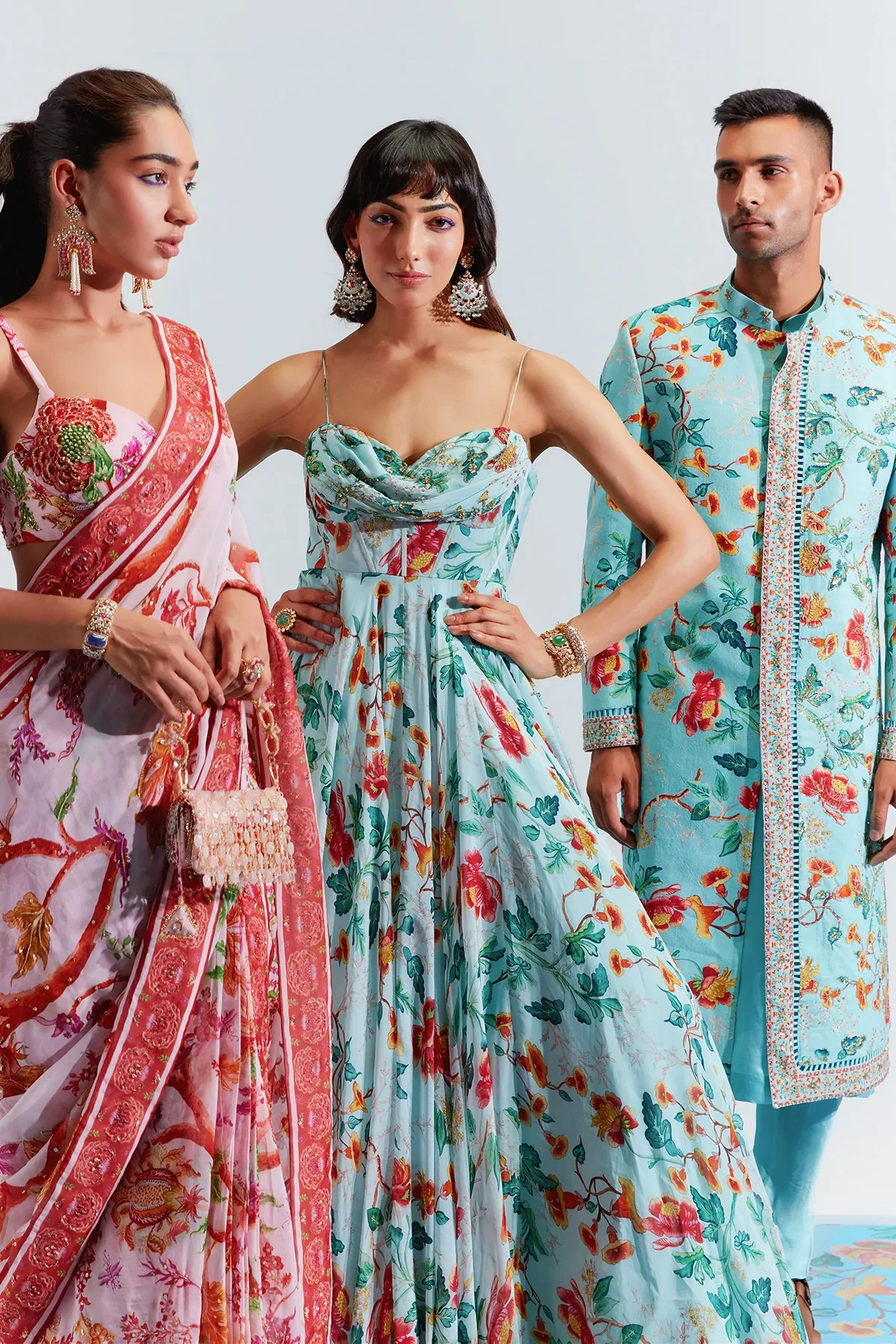 Asim Blue Embroidered Kurta - Image 3