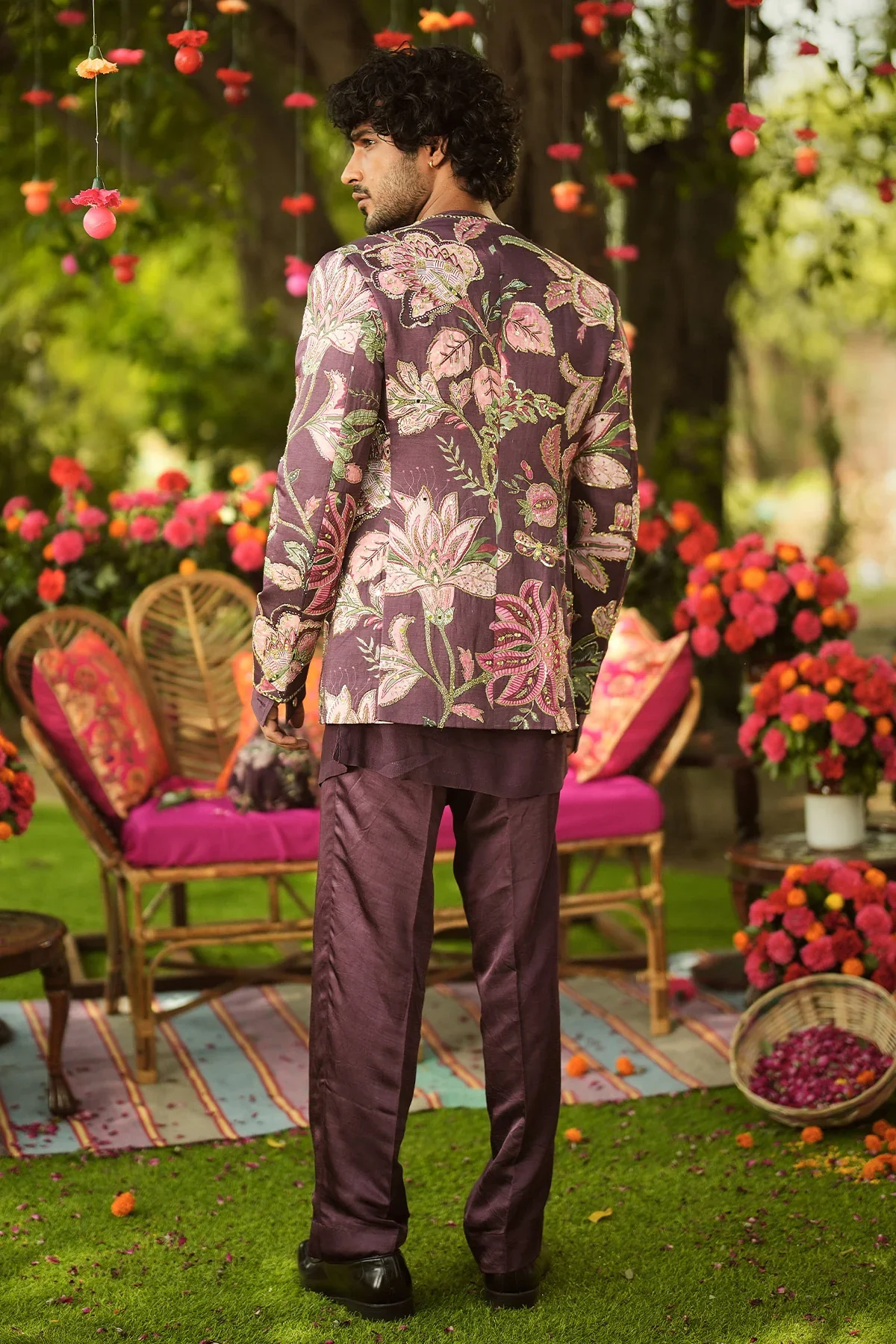 ATIF ONLY JACKET - Embroidered Indo Western Jacket - Image 5