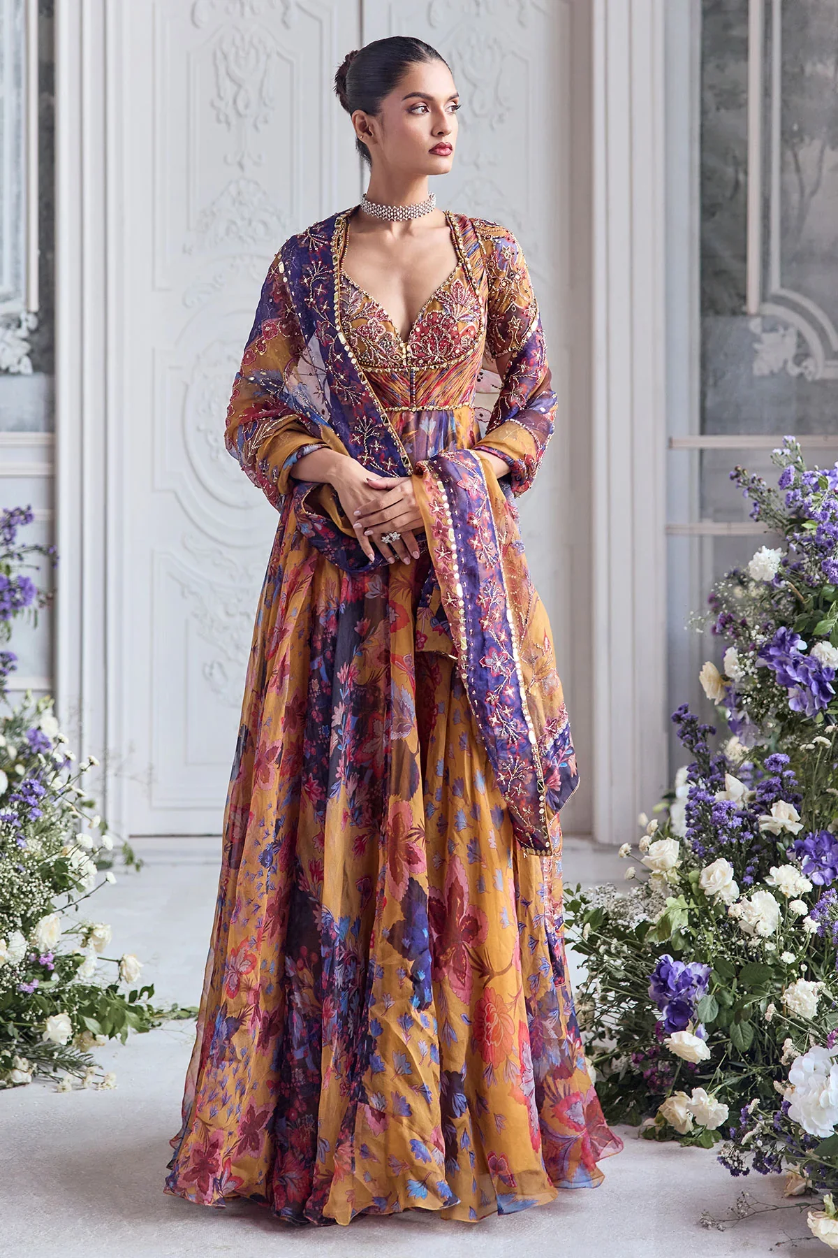 AVAIA - Embroidered Choli Cut Anarkali