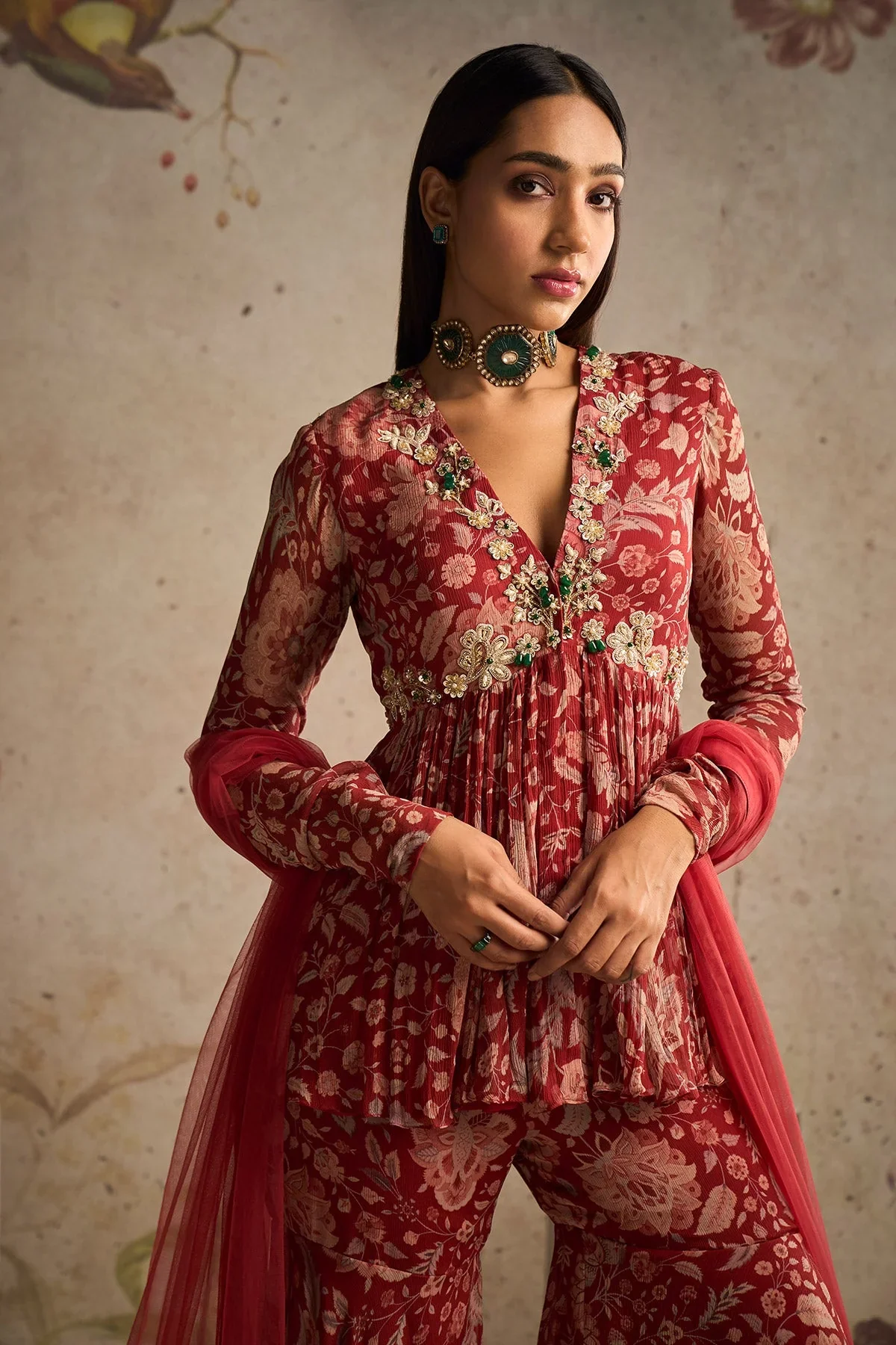 AWESPIRING - Chiffon Gharara and Net Dupatta - Image 2