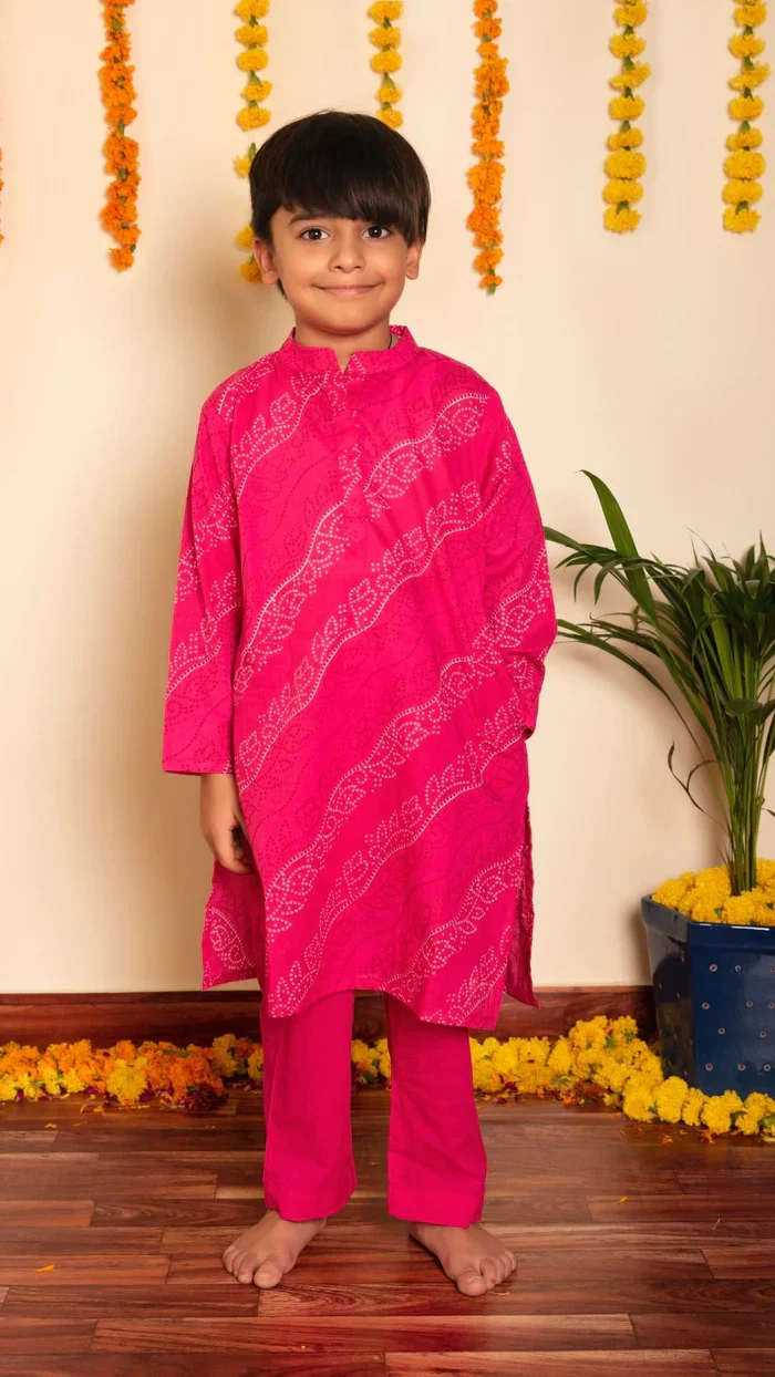 Bachpan bandhej kurta set - Image 3