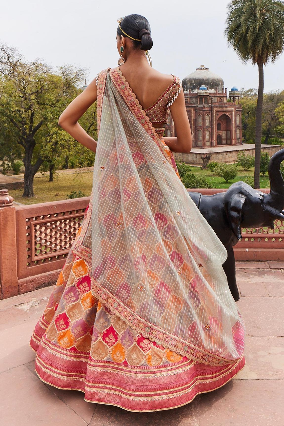 Banarsi Chanderi Lehenga - Image 3