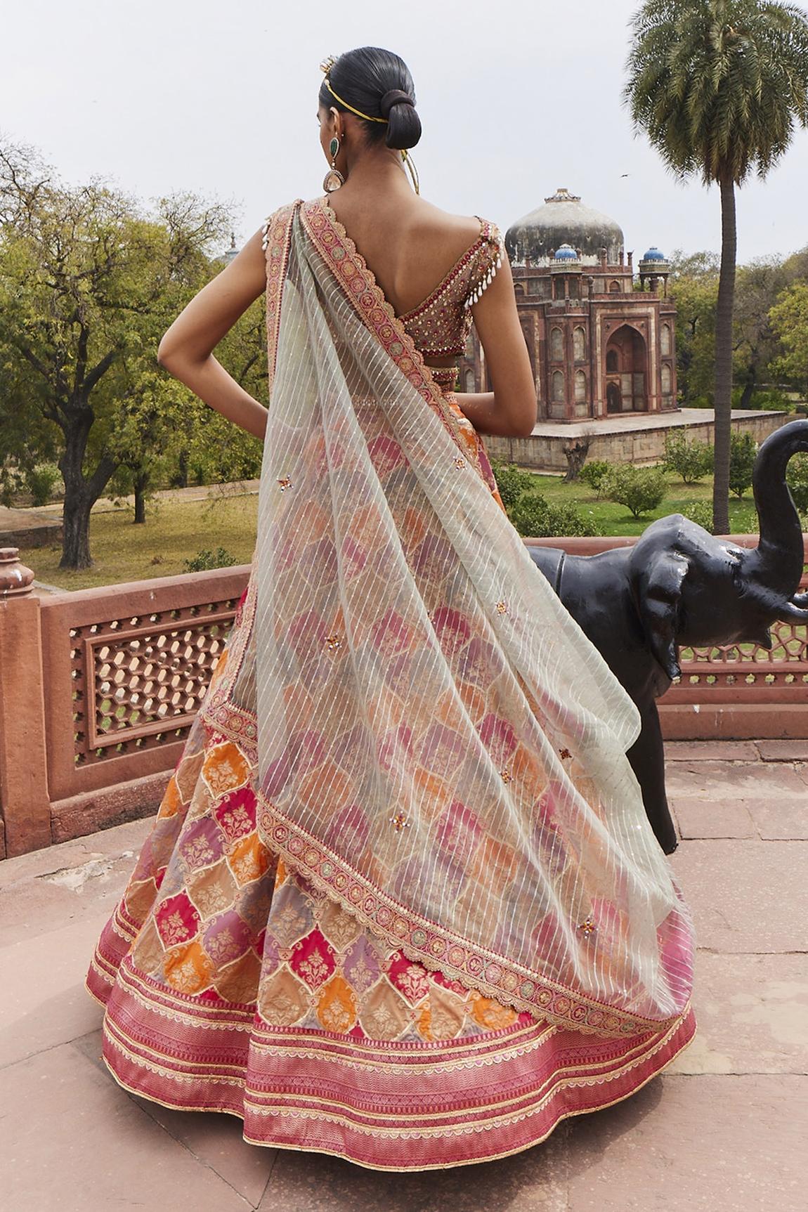 Banarsi Chanderi Lehenga - Image 5
