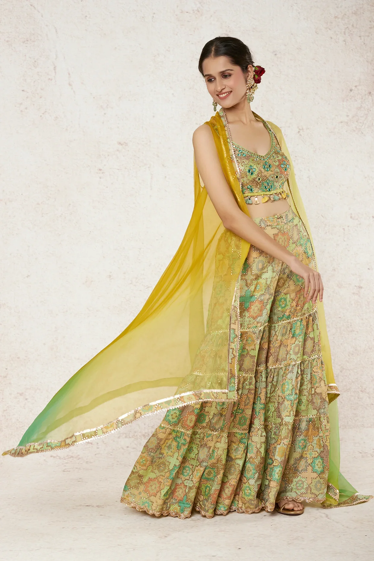 Barkha Sharara Set With Cape