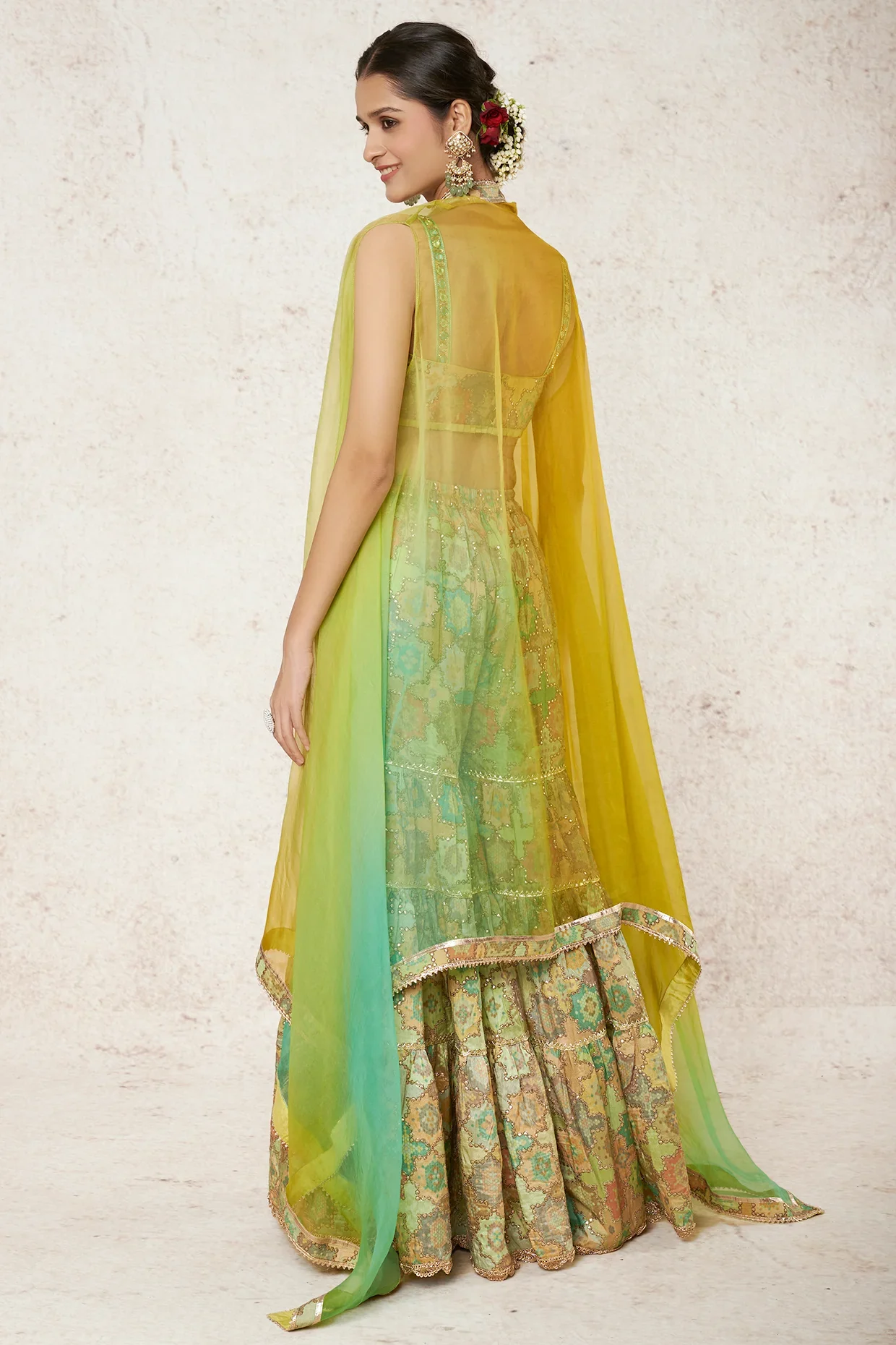 Barkha Sharara Set With Cape - Image 2