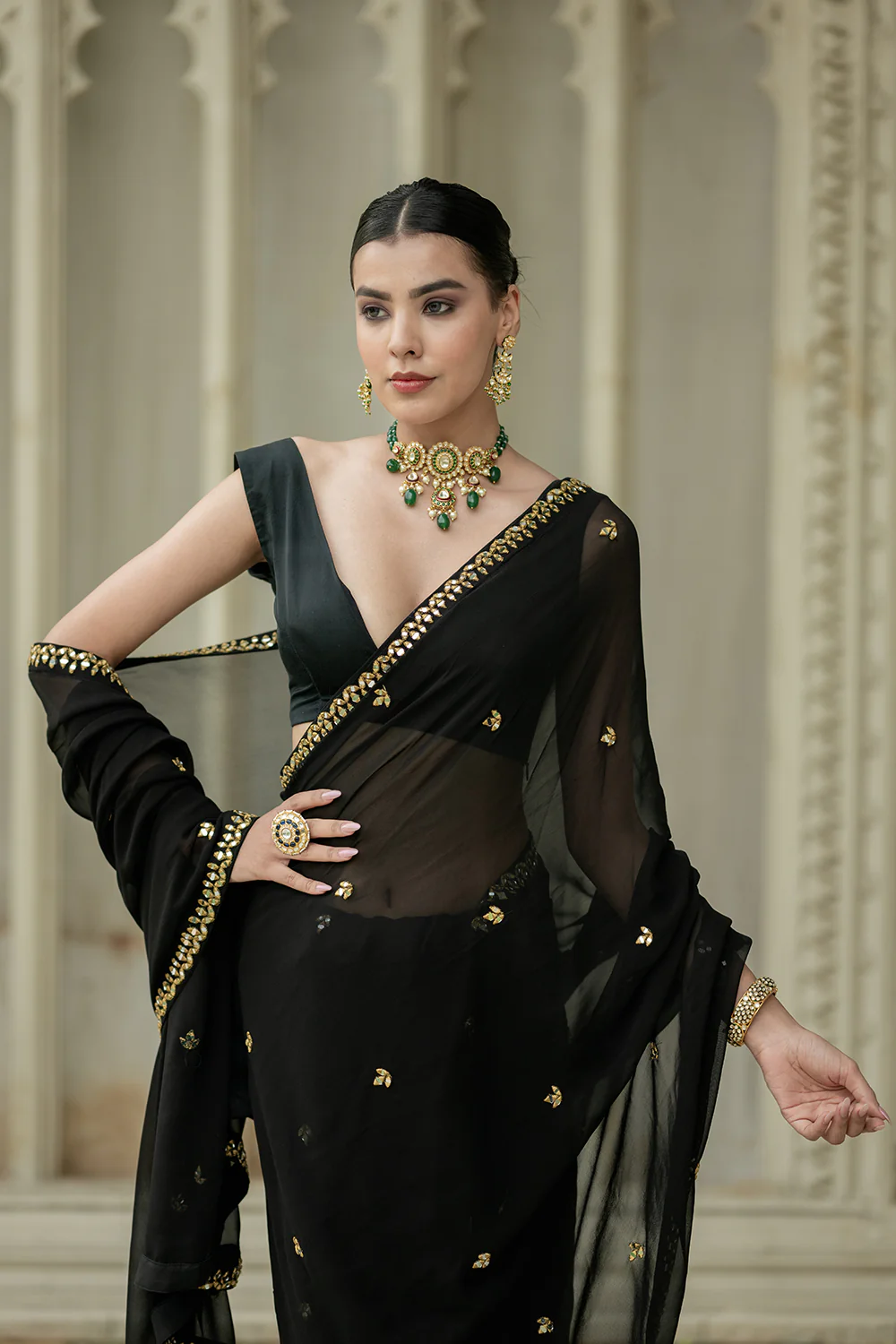 Black Saree - Image 2