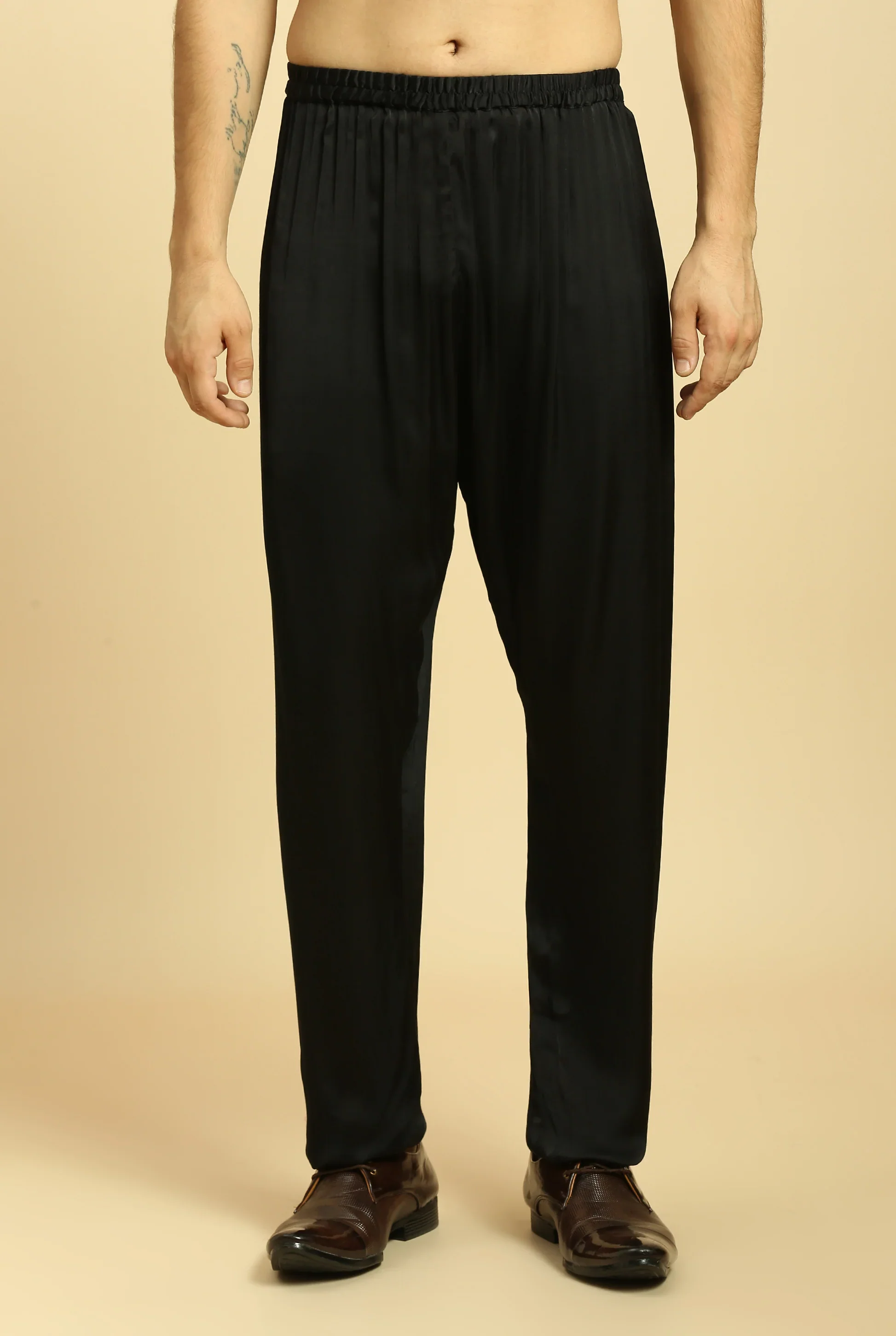 Black Tie And Dye Kurta Set - Image 3