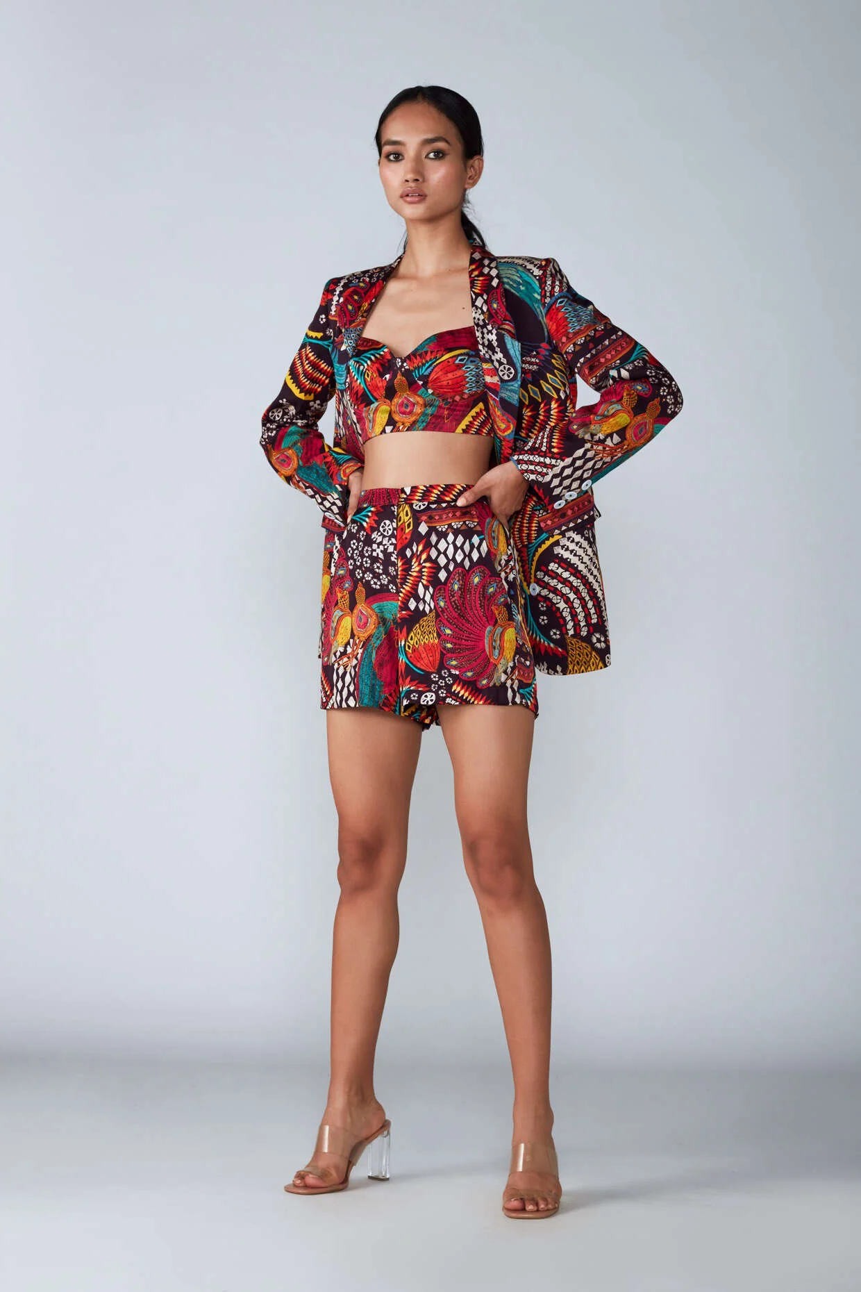 Blazer, Bustier & Shorts