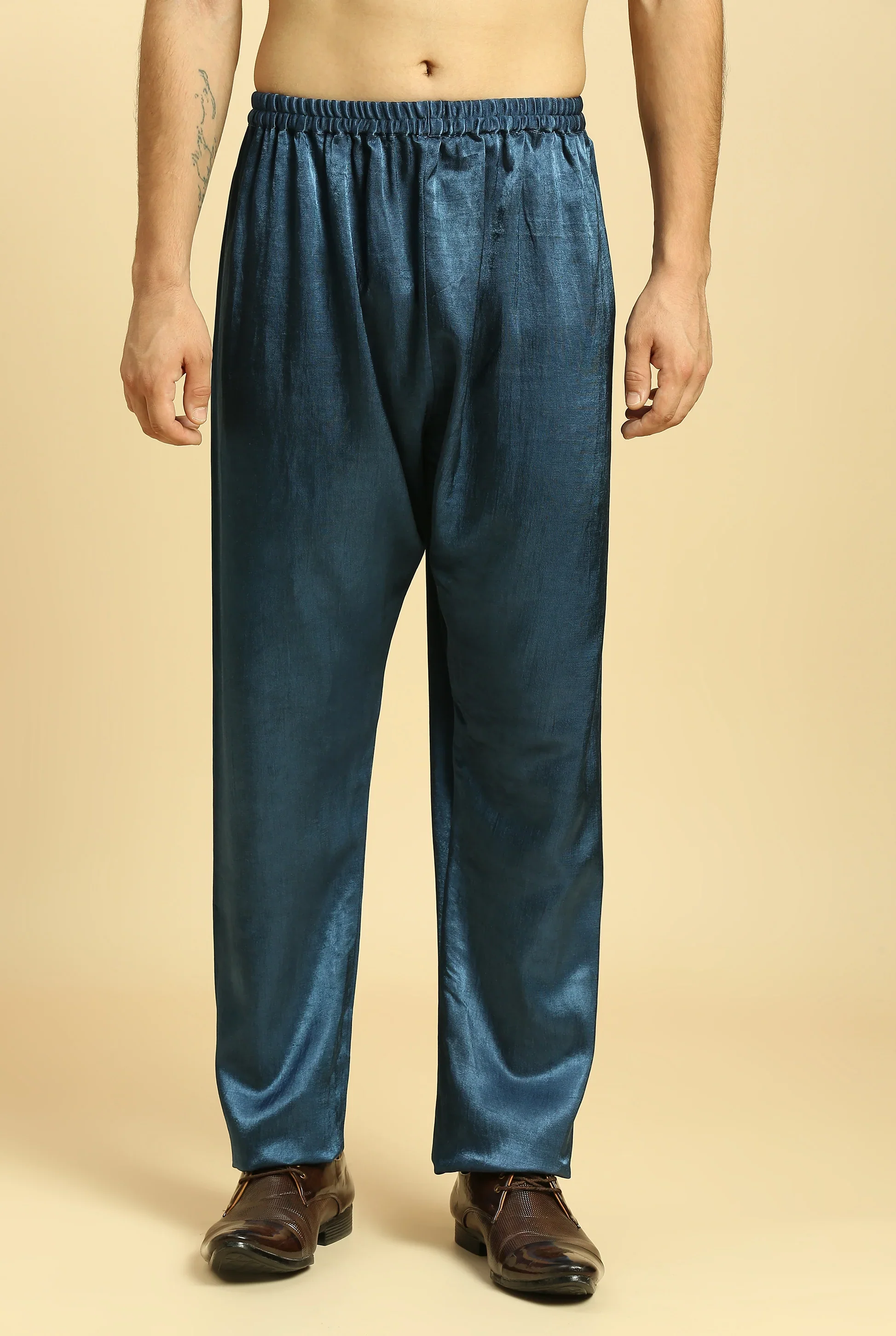 Blue Ajrakh Printed Kurta With Pant - Image 6