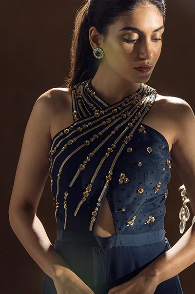Blue Crossover Jumpsuit - Image 2