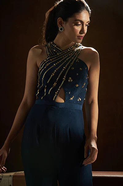 Blue Crossover Jumpsuit - Image 3