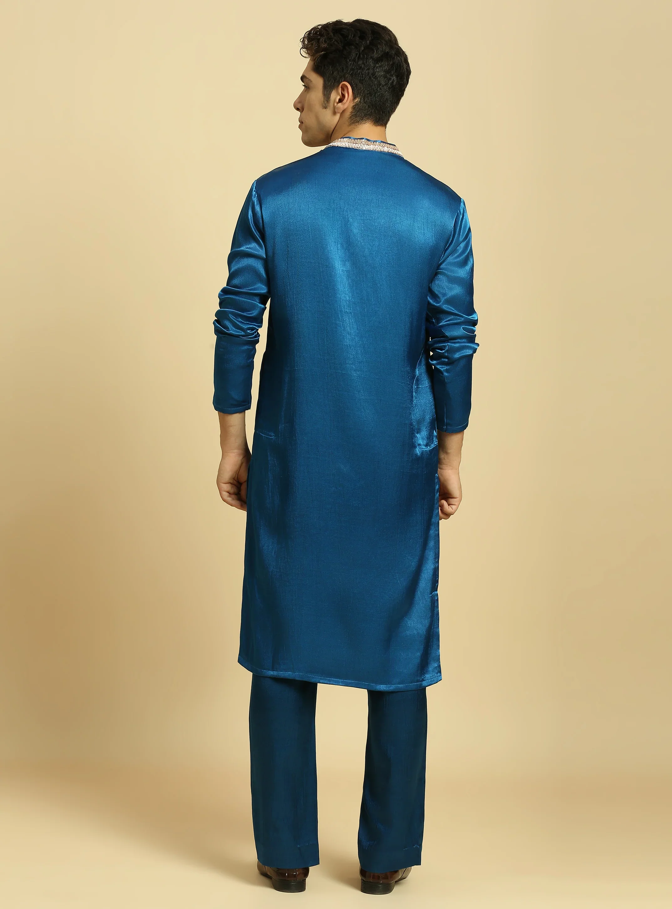 Blue Kurta With Pant - Image 4