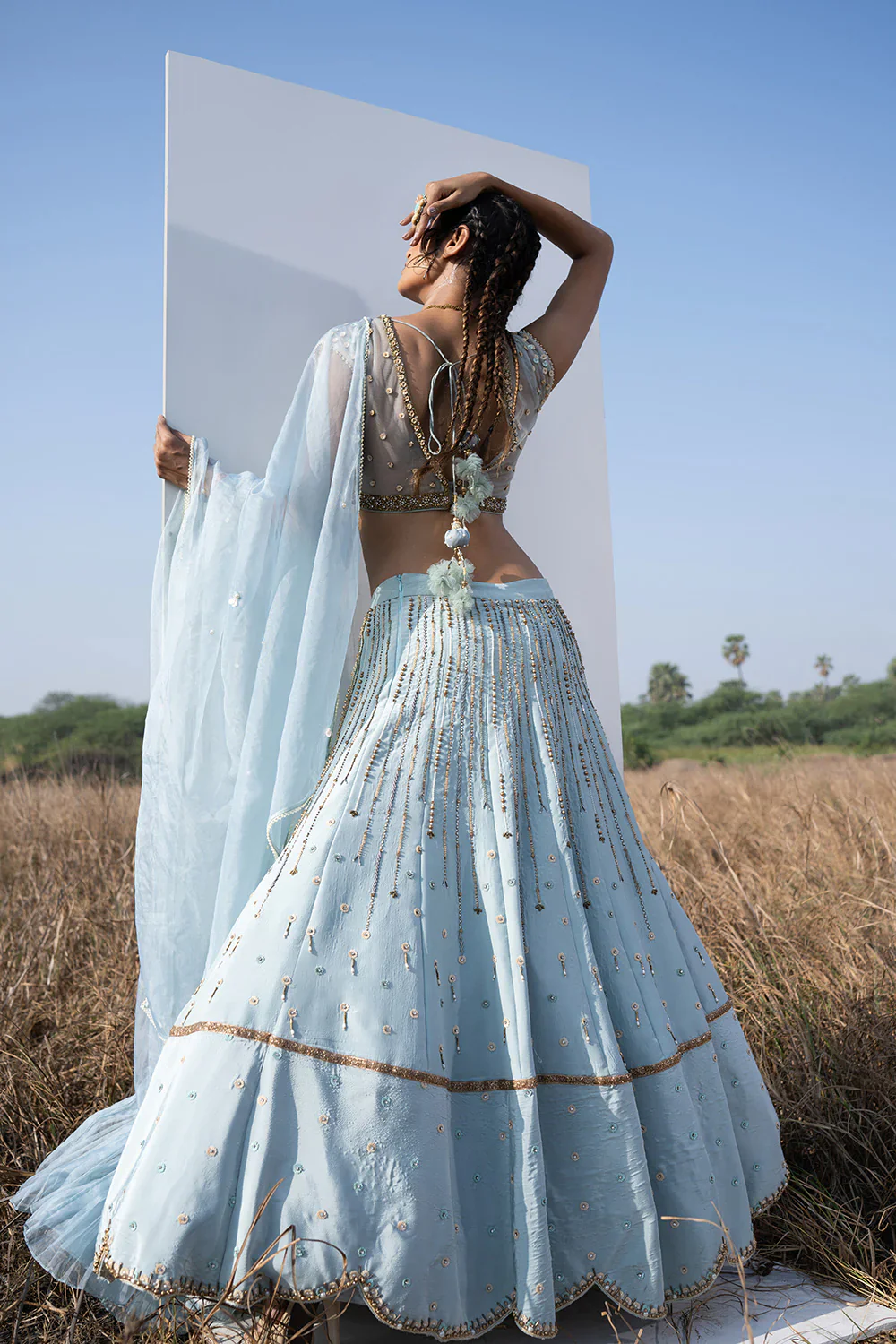 Blue Lehenga - Image 2